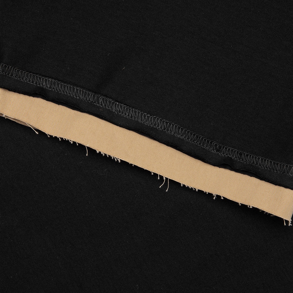 LAYERED POLO SHIRT - BLACK/CAMEL - 4