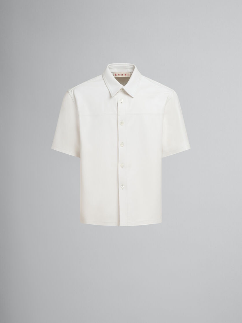 SHORT SLEEVED SHIRT IN WHITE NAPPA - 1