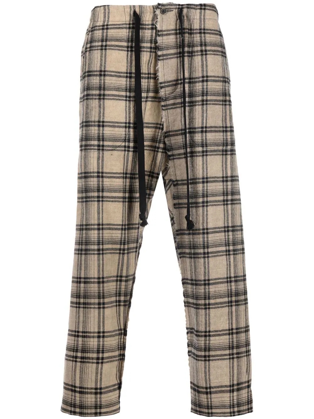 cropped check trousers - 1