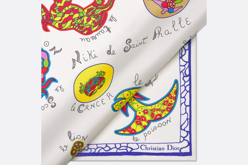 Niki de Saint Phalle Dragon Zodiac 70 Square Scarf 6