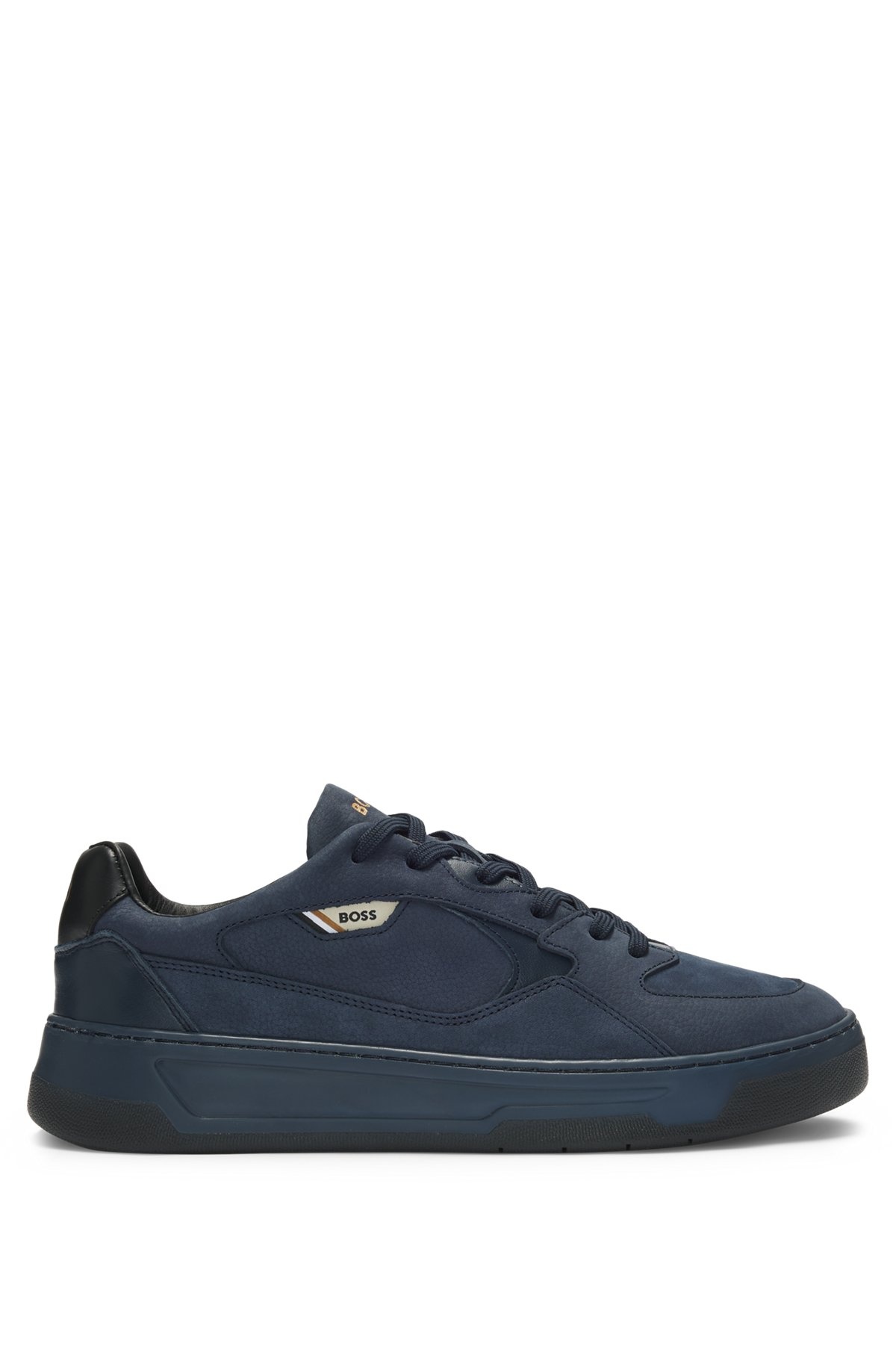MIXED-MATERIAL TRAINERS WITH SUEDE AND LEATHER - 1