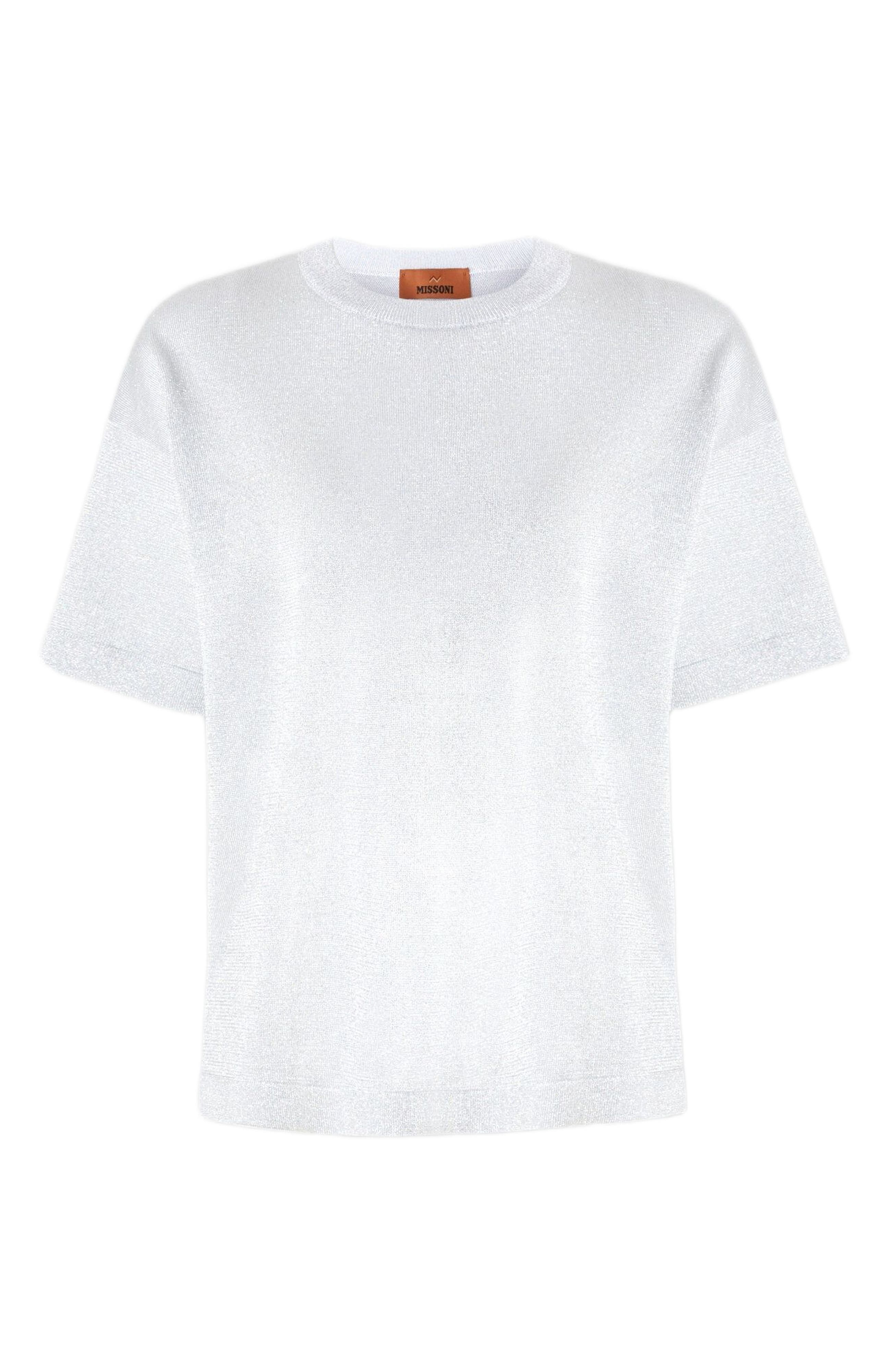 Missoni Oversized Crewneck Sweater In Lamé Viscose With Whetstone Sleeves in Silver at Nordstrom - 2