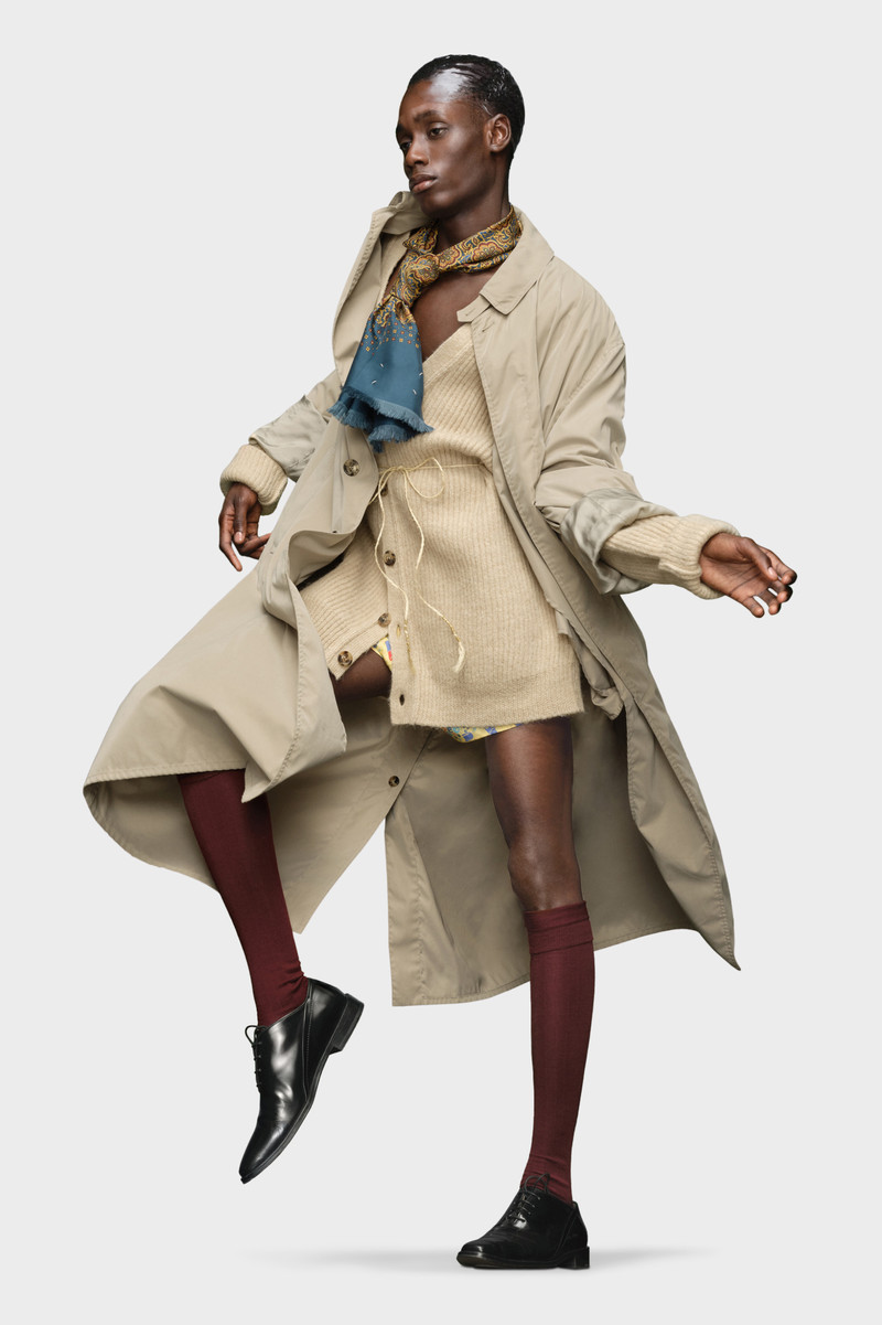 Maison Margiela Peached cotton coat outlook