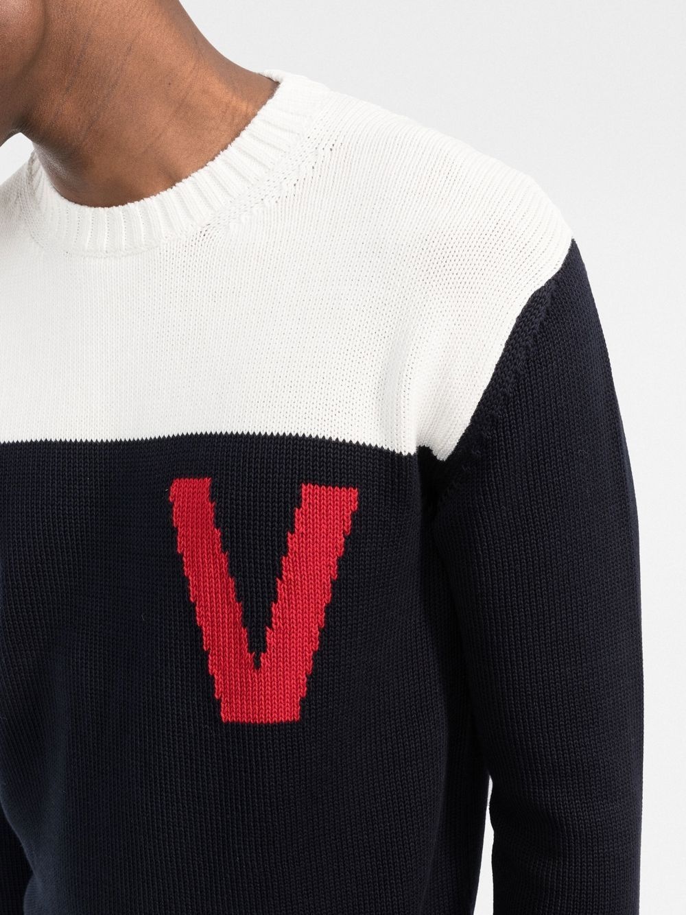 monogram-intarsia knitted jumper - 5