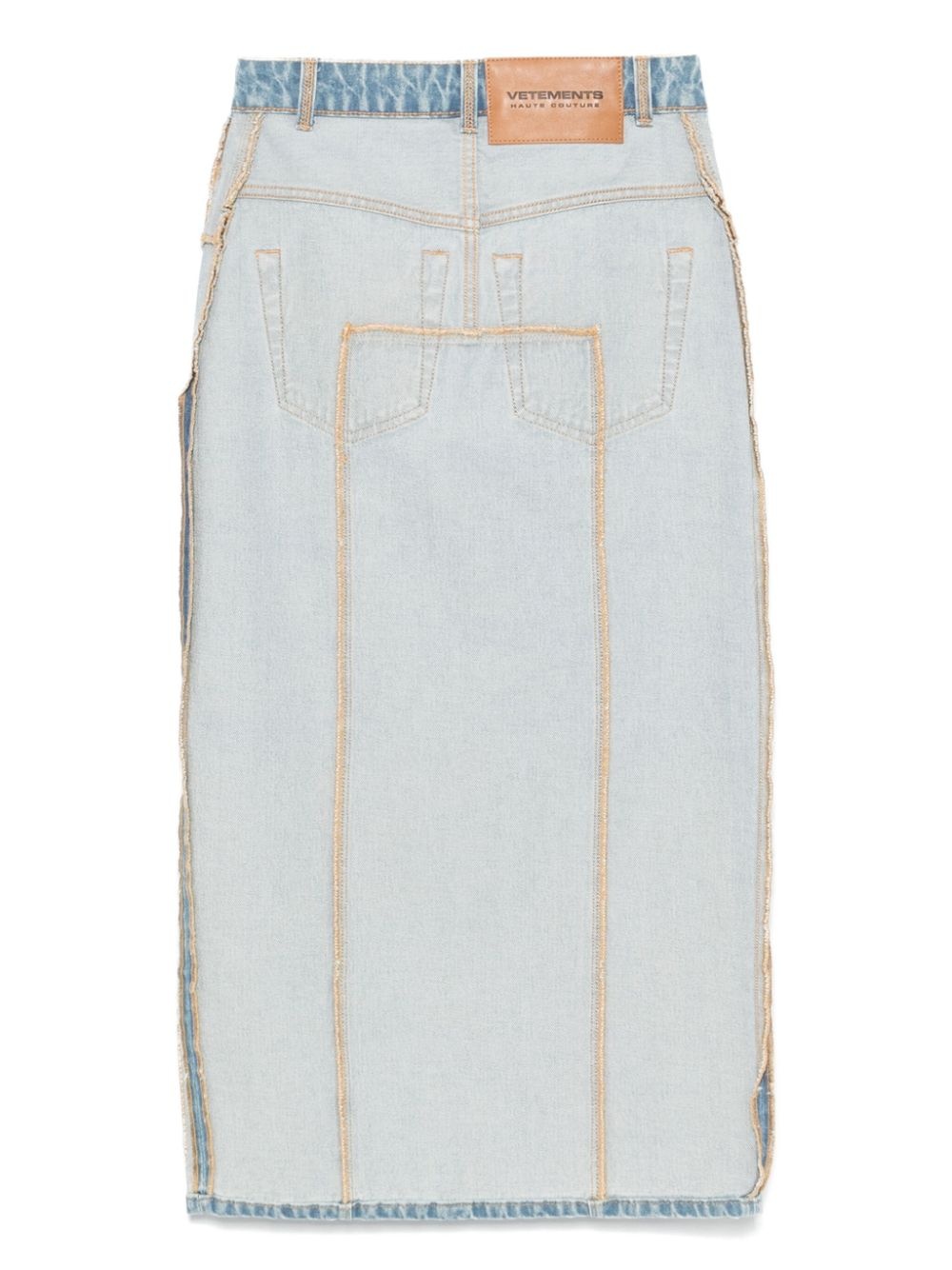 Inside-Out denim midi skirt - 2