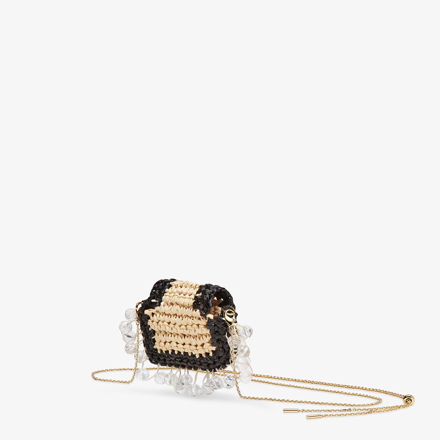 Black raffia charm - 2