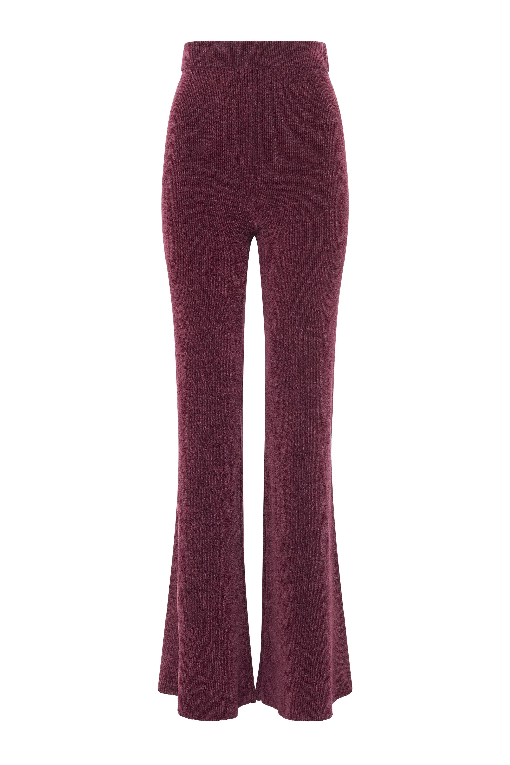Cypher Knit Pants in Plum Silk - 1