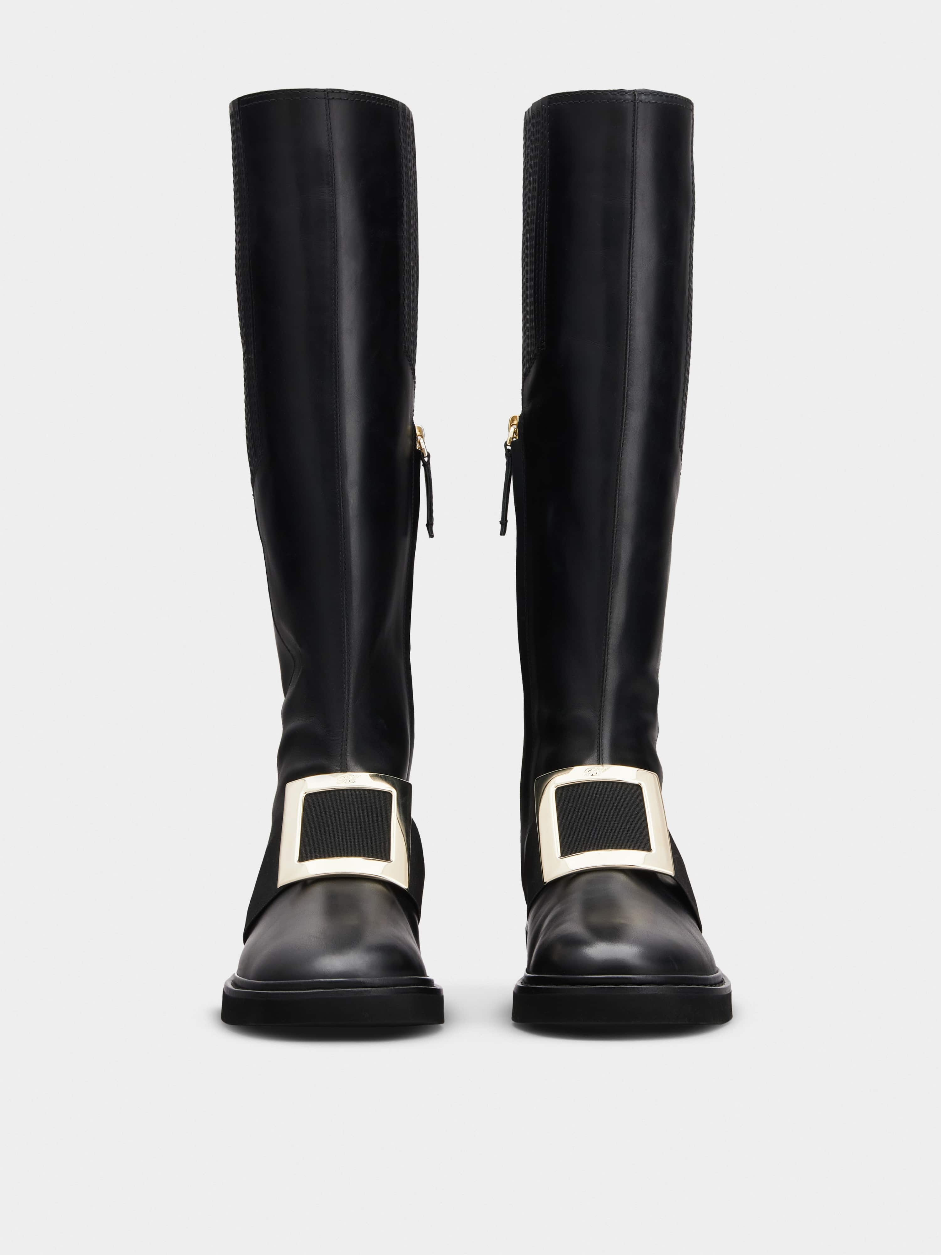 Viv' Rangers Metal Buckle Boots in Leather - 6