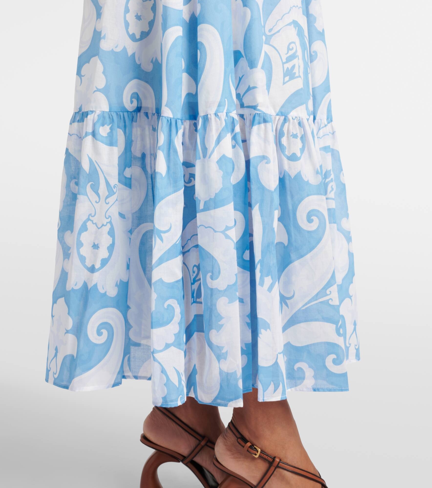 Paisley cotton maxi skirt - 5