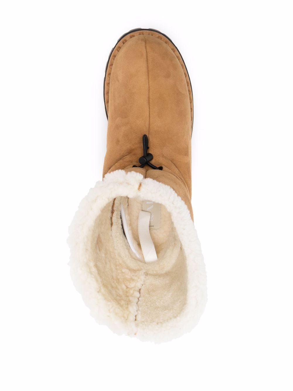 shearling drawstring boots - 4