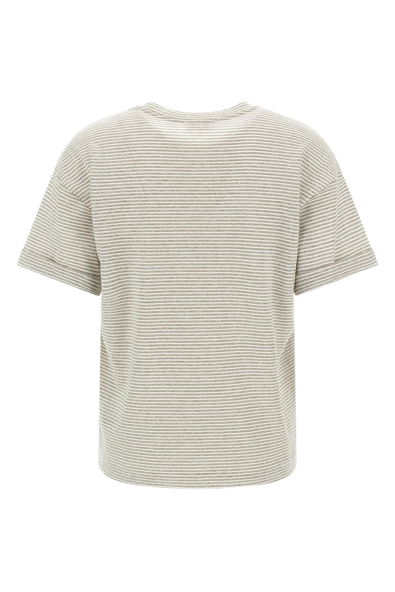 PESERICO Lamé stripes t-shirt outlook