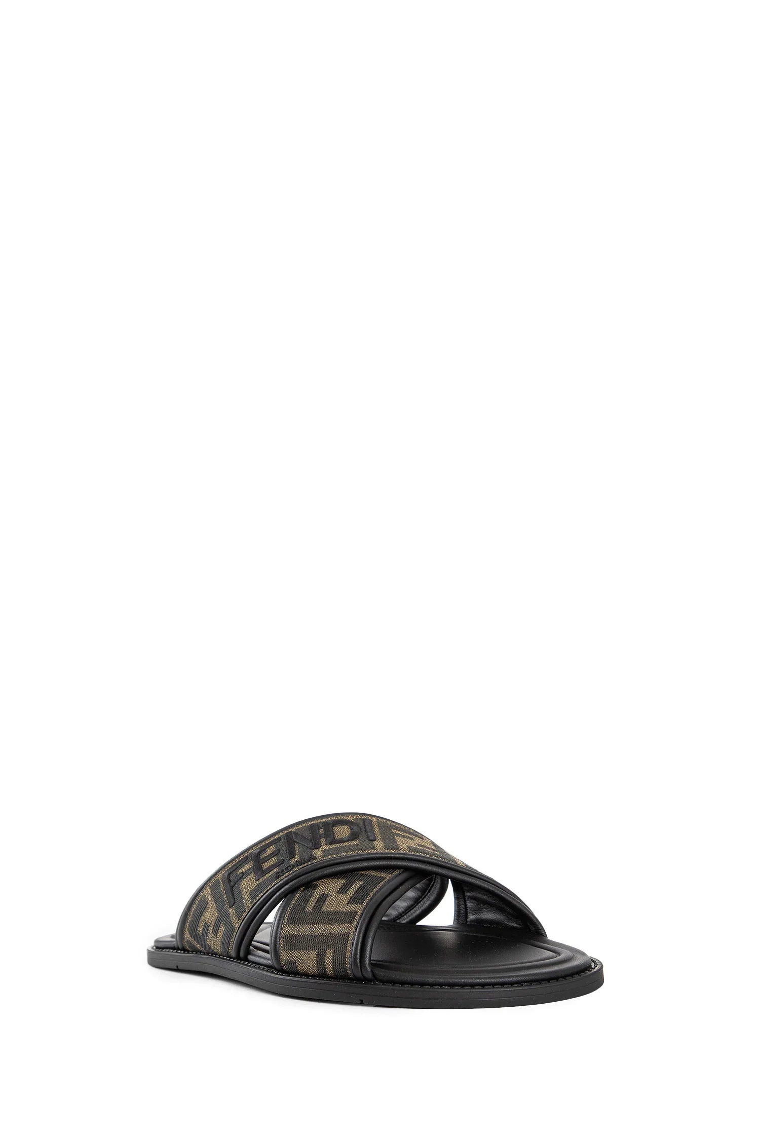 FENDI MAN BLACK SLIDES - 2