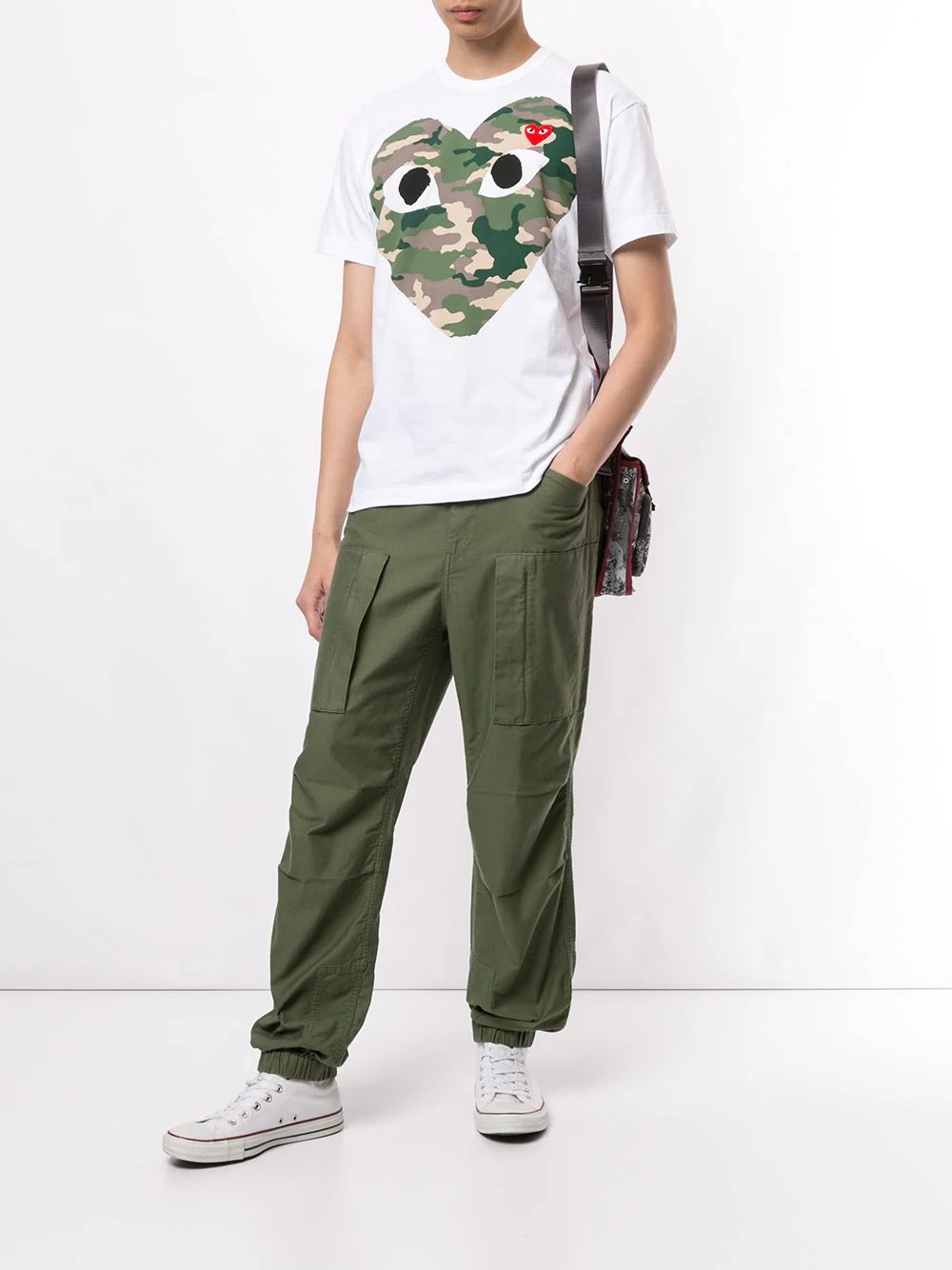 camouflage heart T-shirt - 2