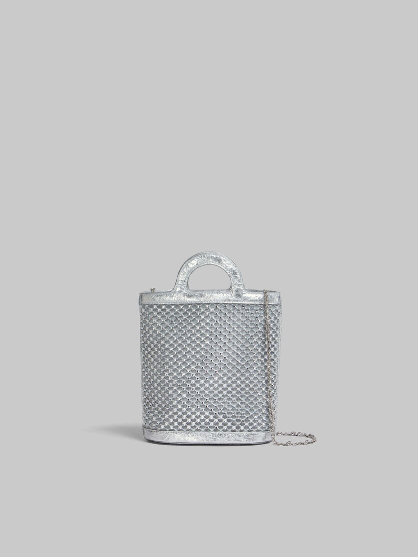 SILVER RHINESTONE TROPICALIA NANO BUCKET BAG - 2