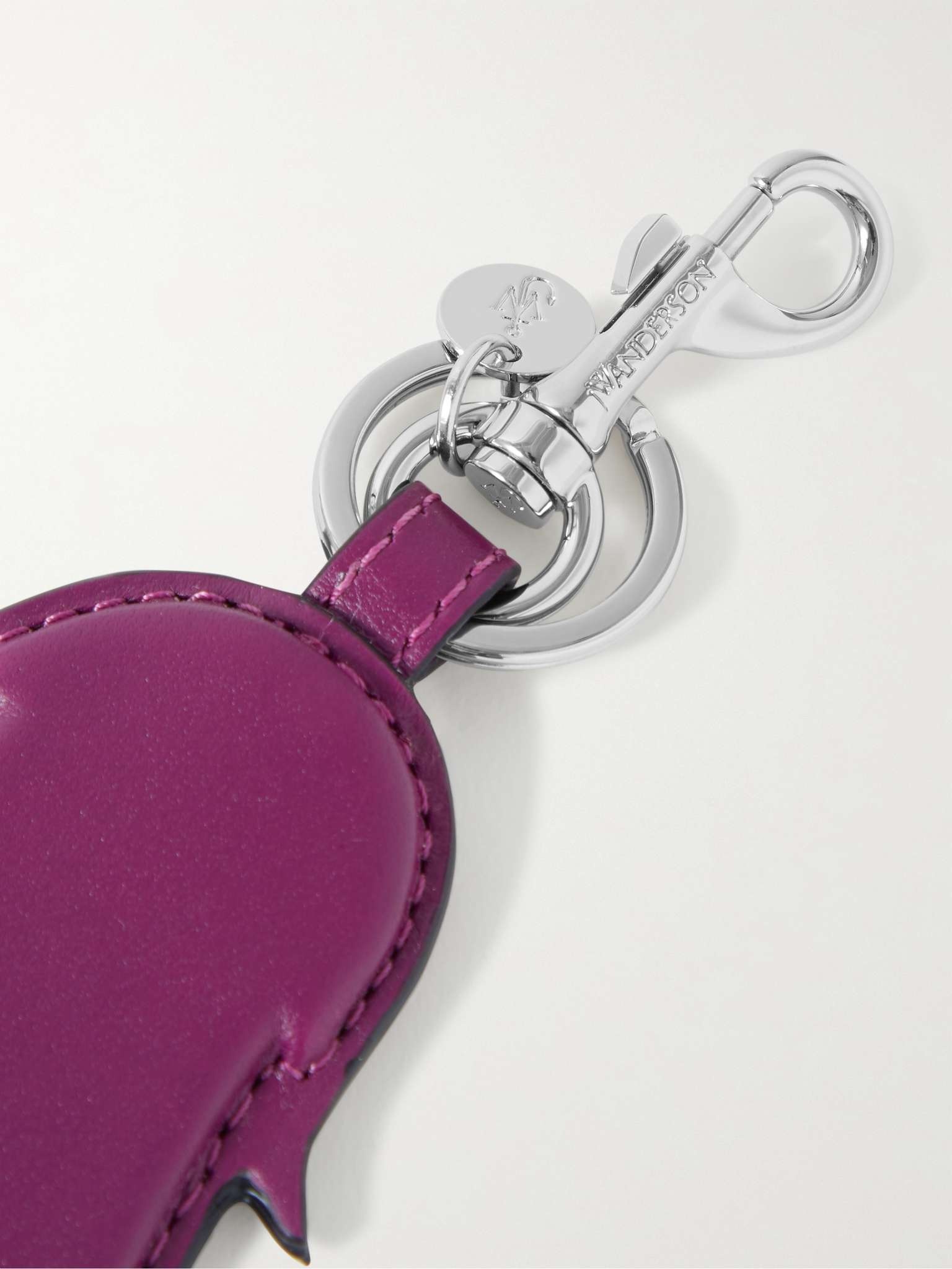 Aubergine Leather Key Fob - 2