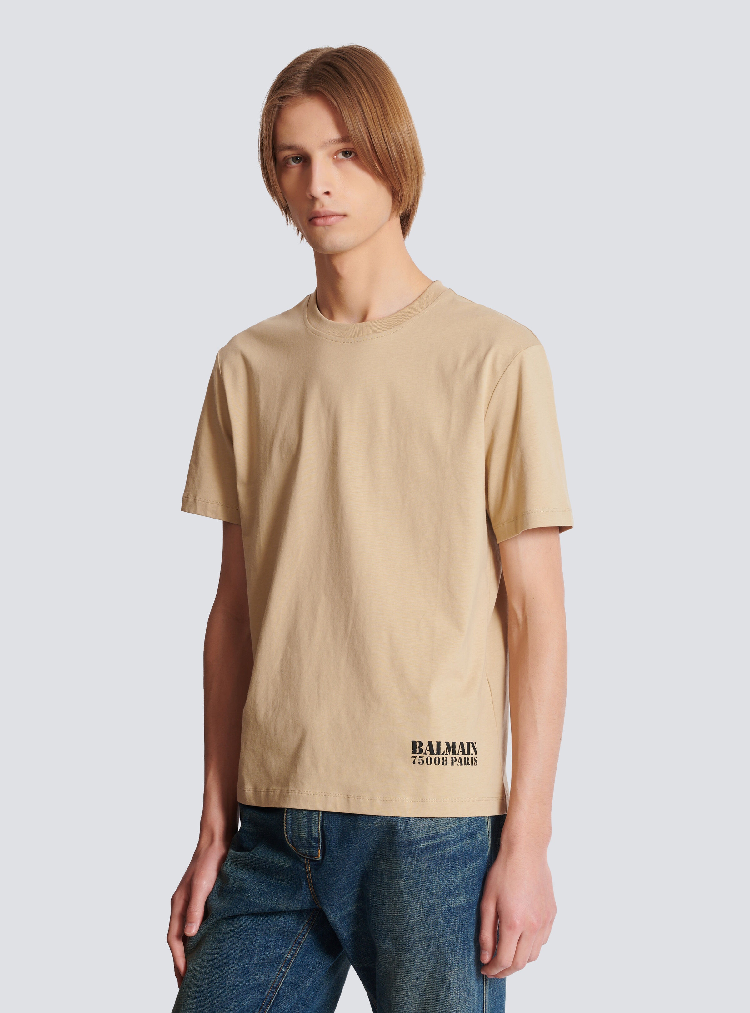 Small Balmain Stamp printed T-shirt - 6
