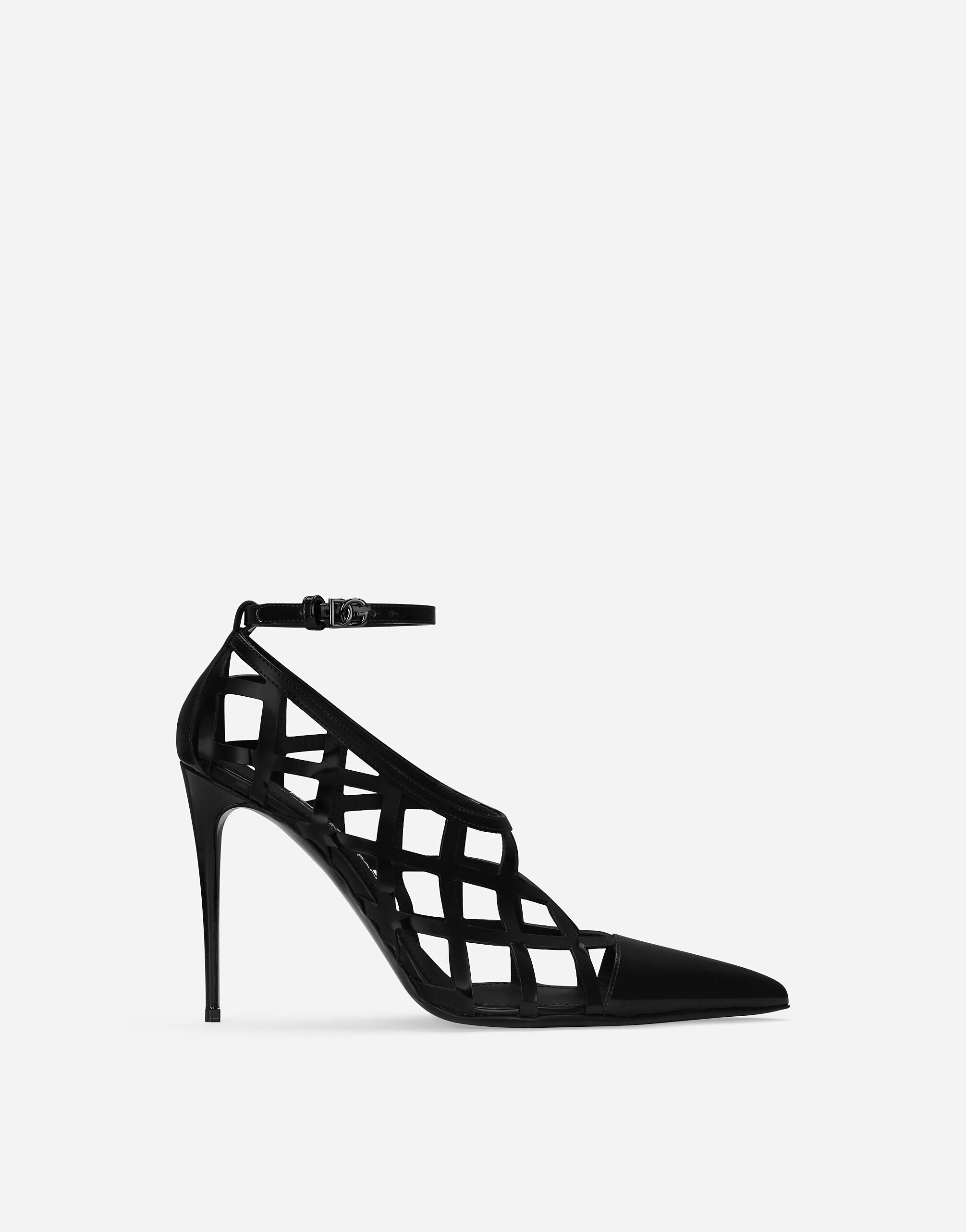 Polished calfskin pumps - 1