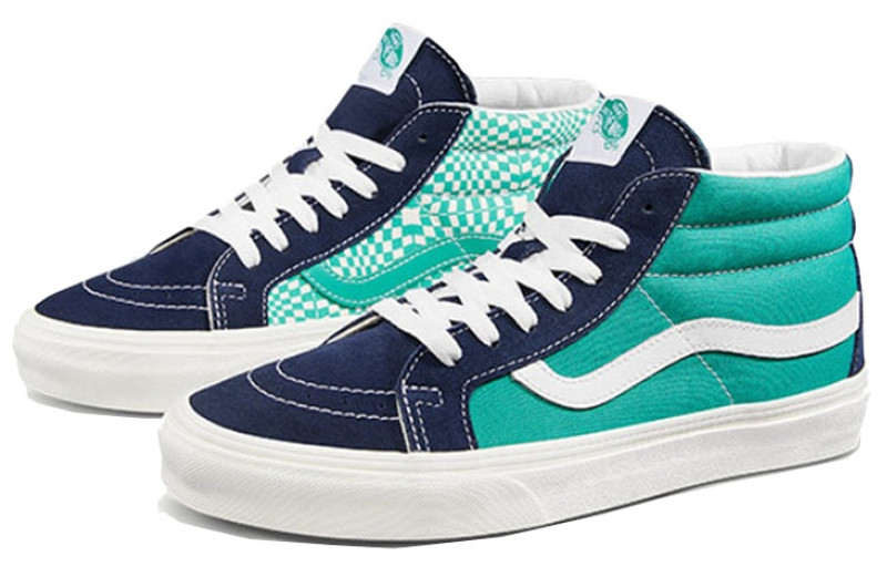 Vans Vans SK8-Mid Reissue Black-Green 'Blue Green' VN0A391FTET outlook