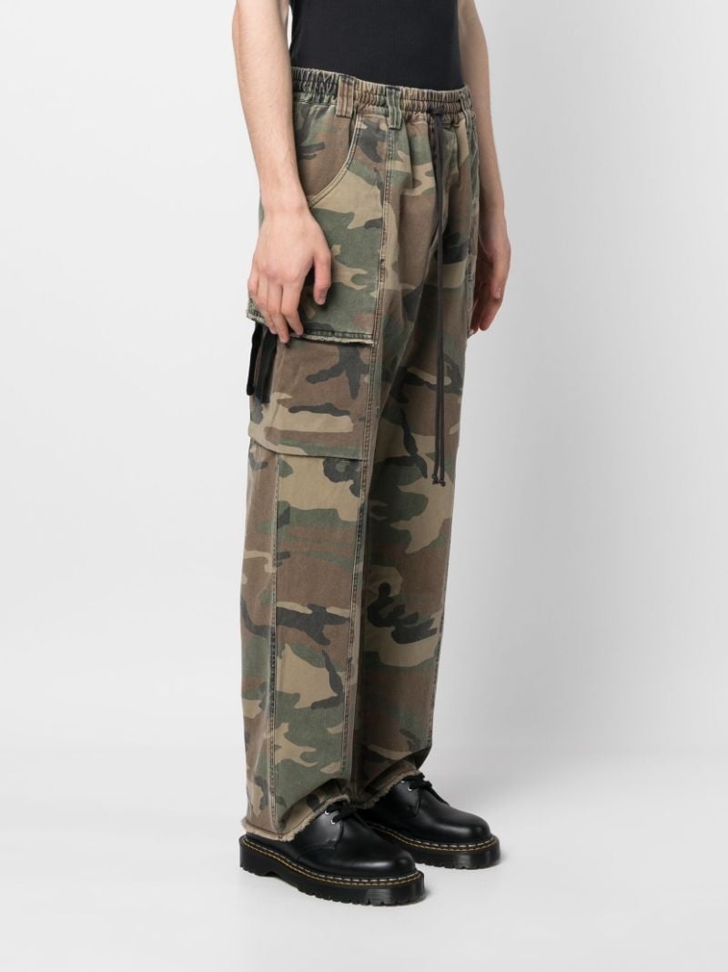 camouflage-pattern straight-leg trousers - 3