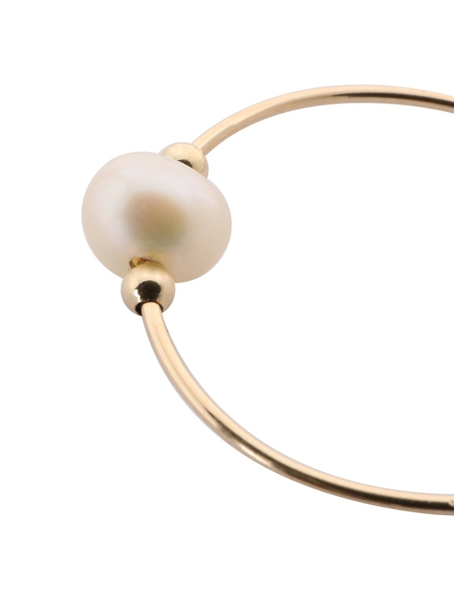 SMALL HOOP PEARL EARRINGS 3