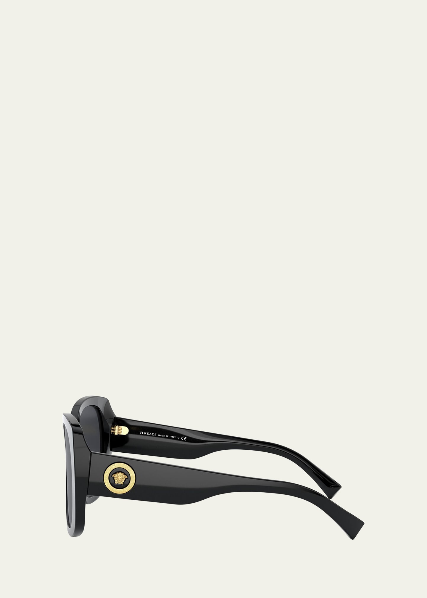 Rectangle Acetate Sunglasses w/ Medusa Temples - 3