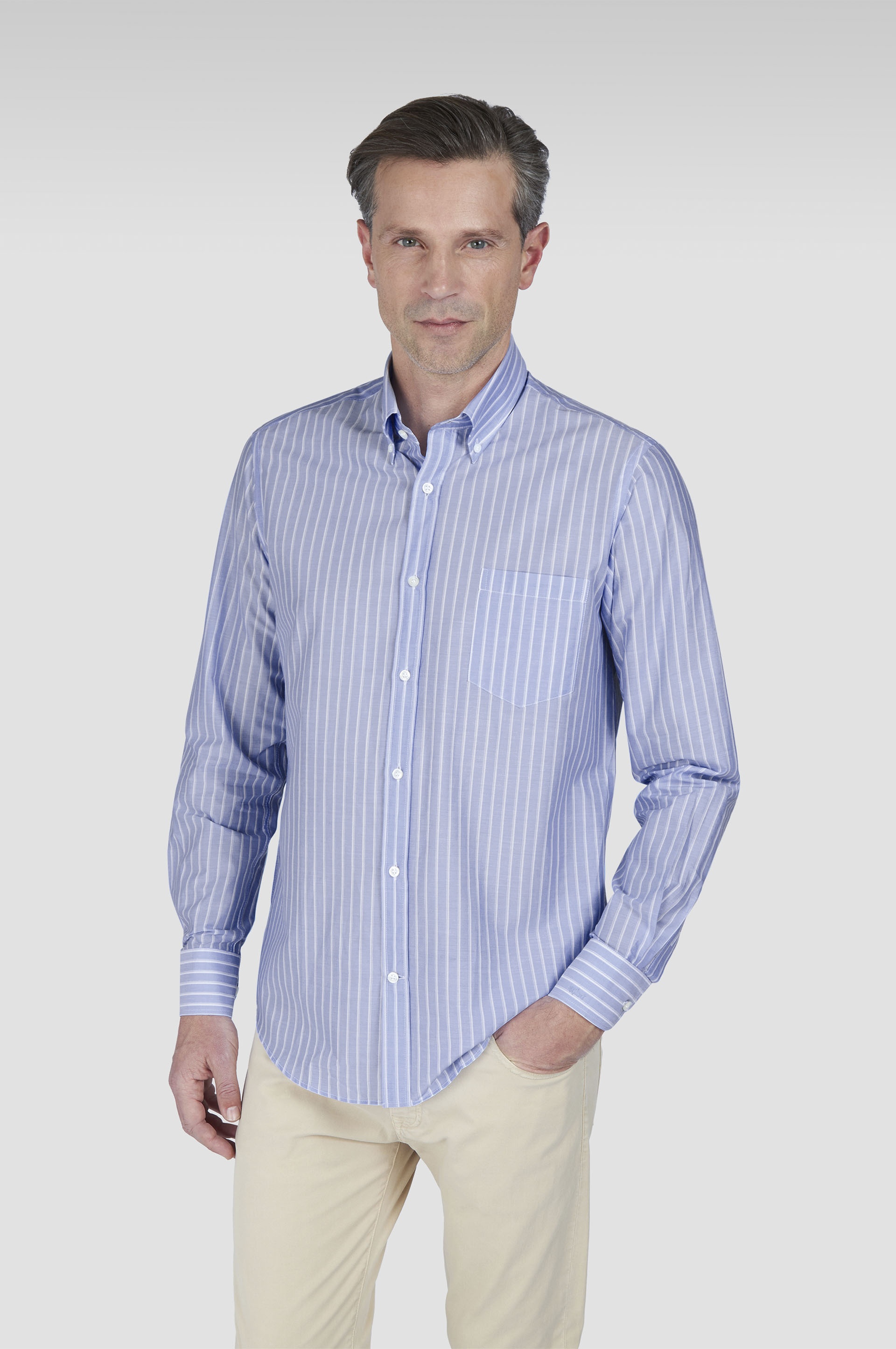 SUMMER BREEZE COTTON BUTTON-DOWN SHIRT - 6