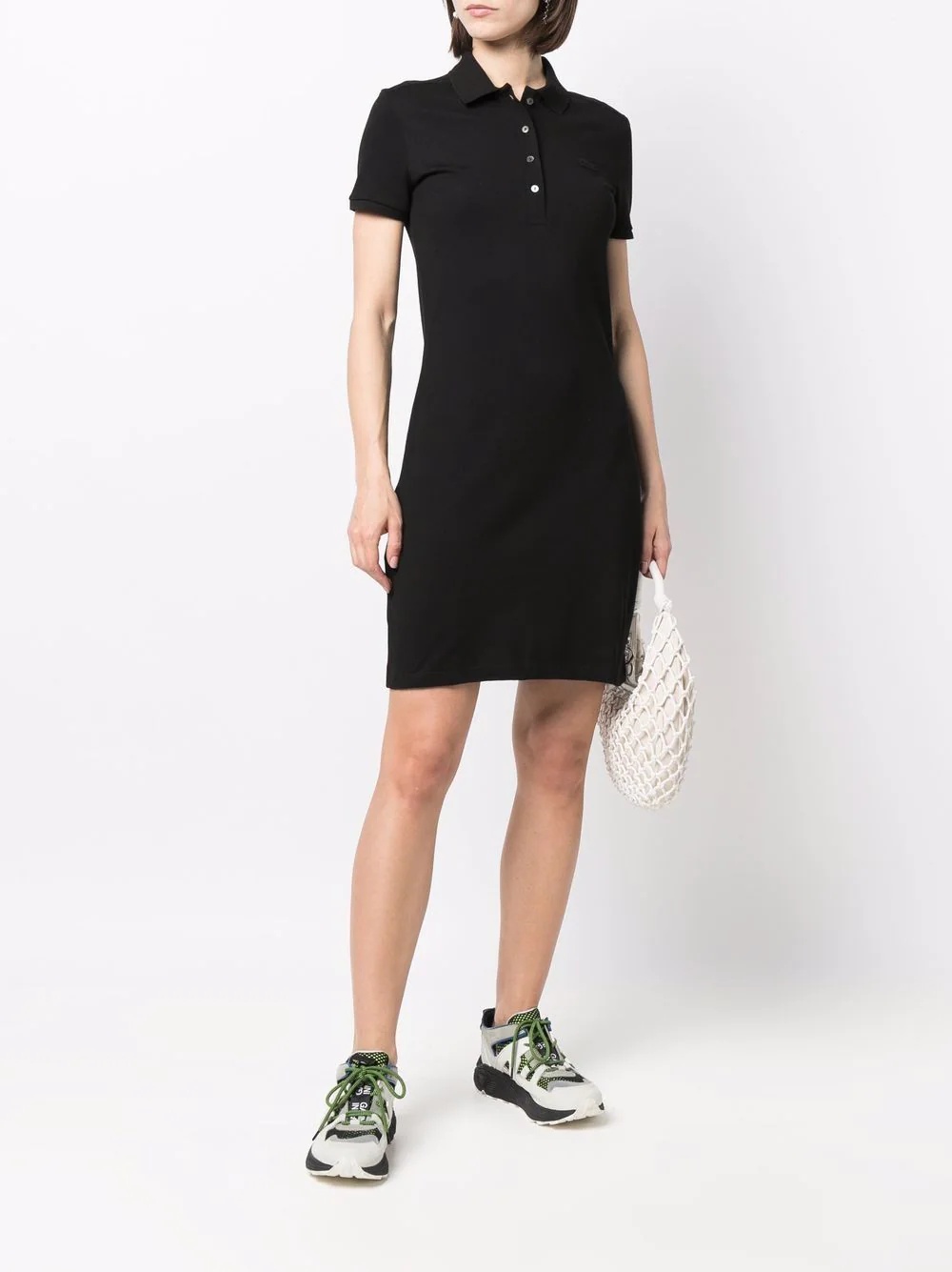 logo-patch detail polo dress - 2