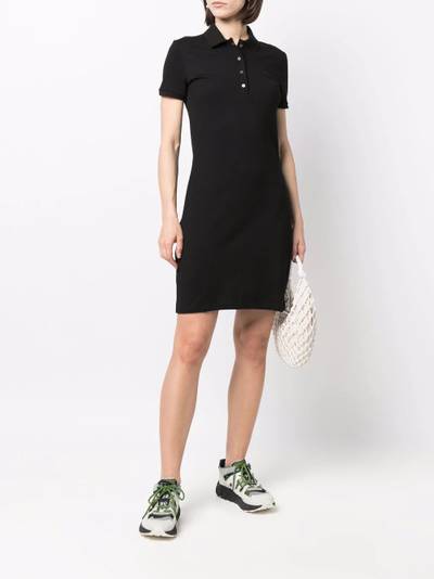LACOSTE logo-patch detail polo dress outlook
