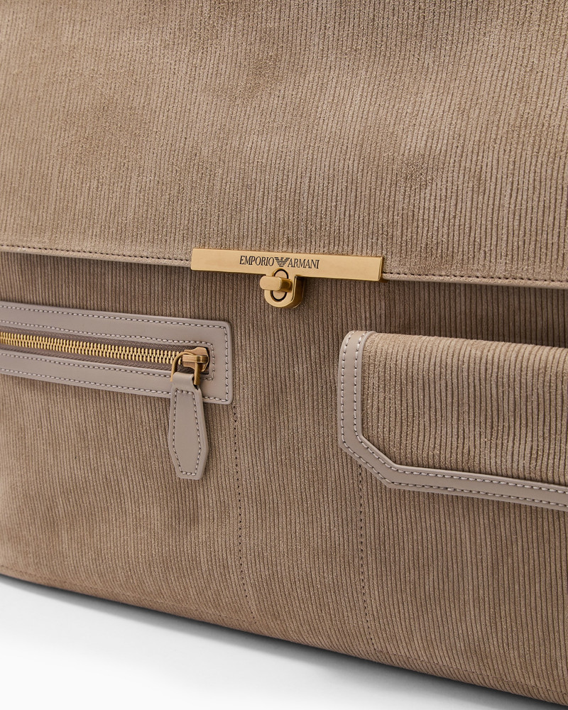 ASV OVERSIZED HANDBAG IN EMBOSSED SUEDE 5