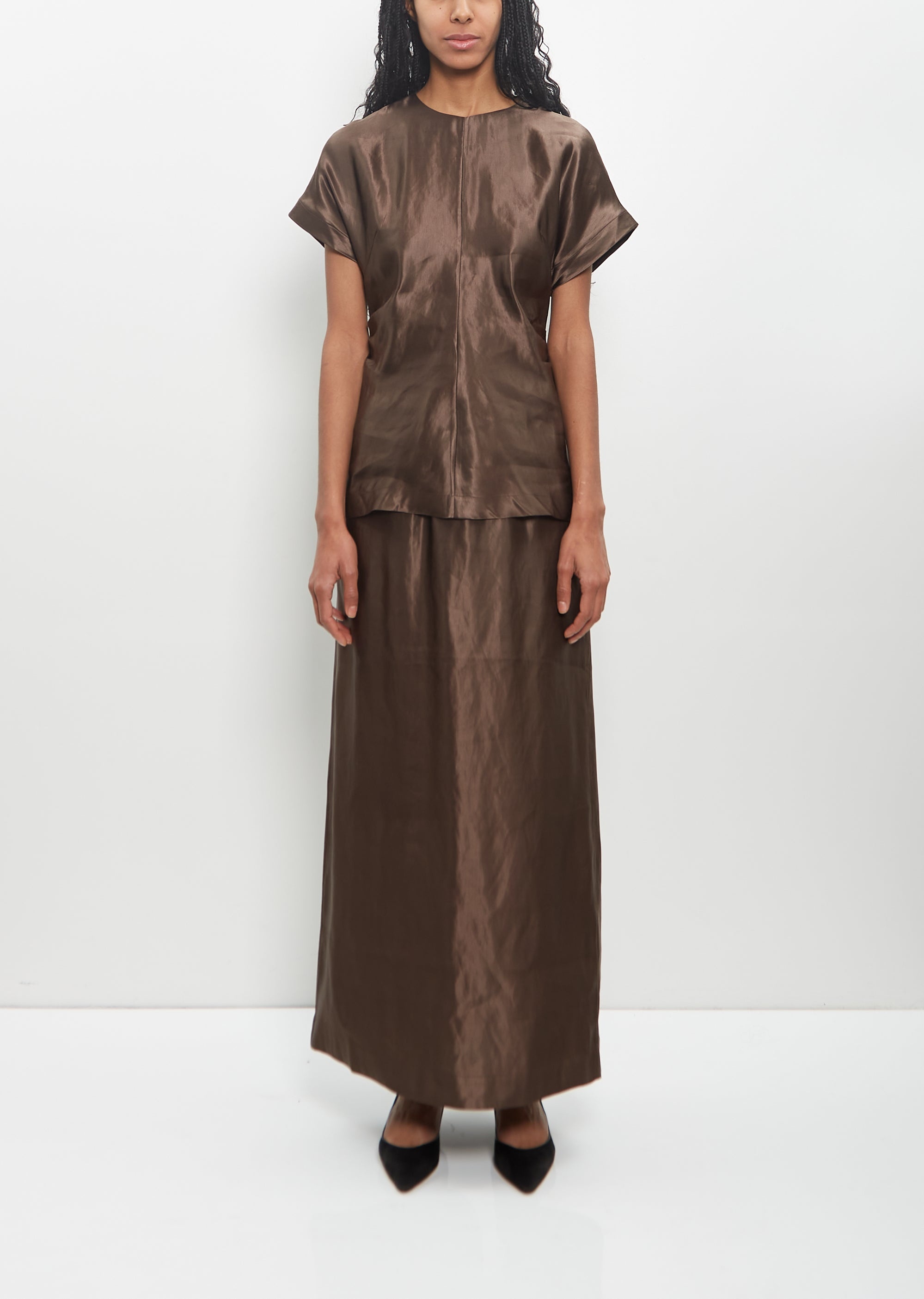Linen Silk Pero Fitted Blouse - 4