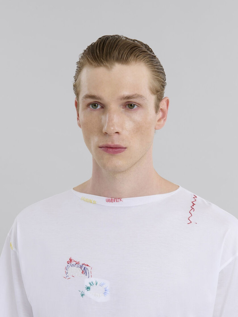 WHITE ORGANIC COTTON T-SHIRT 4