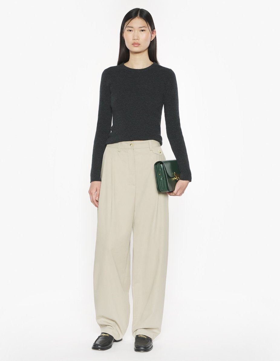 FINE RIB CASHMERE FITTED JUMPER - 2