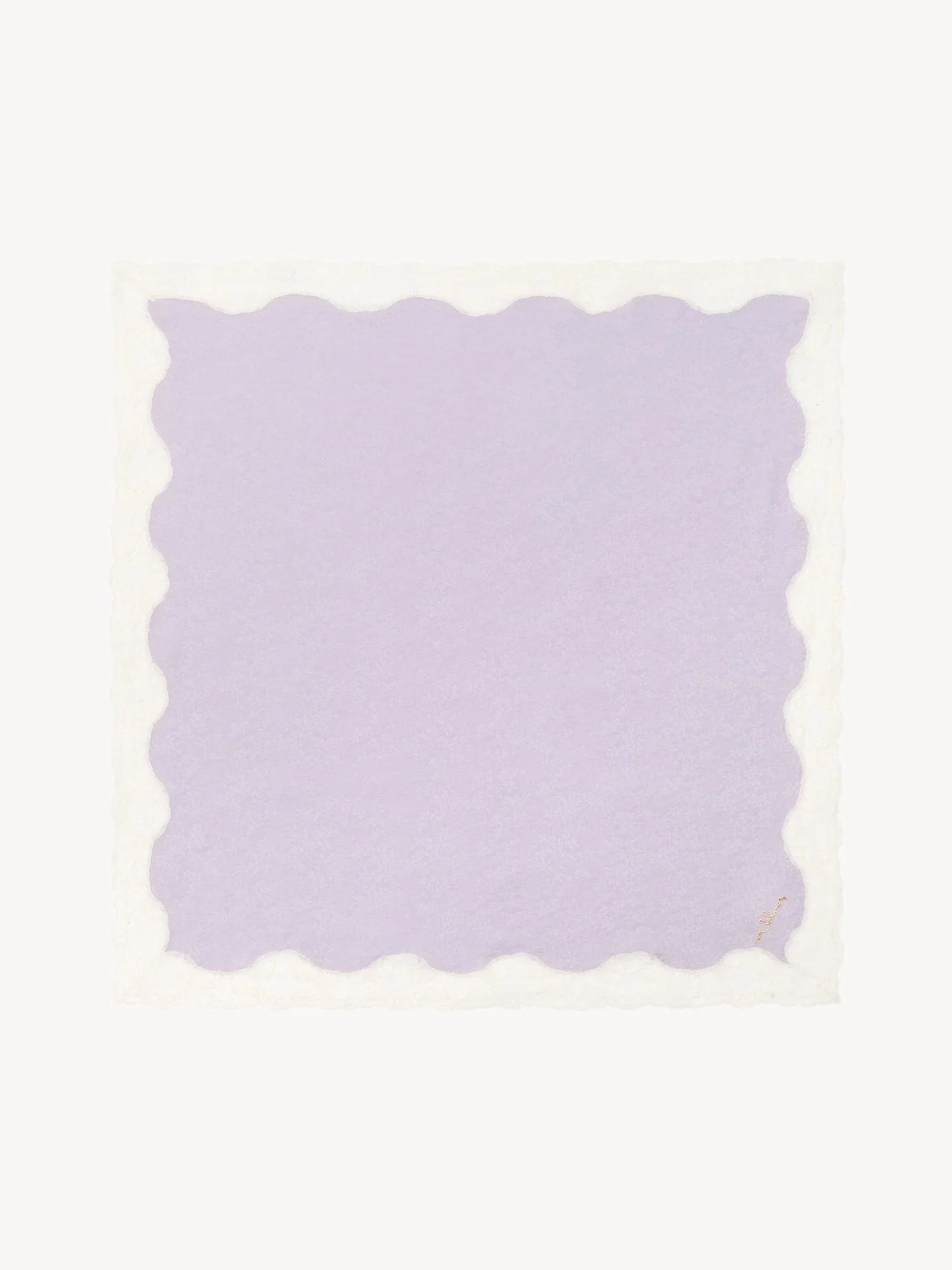 THE CHLOÉ POETIC SQUARE SCARF IN SILK & LACE - 1