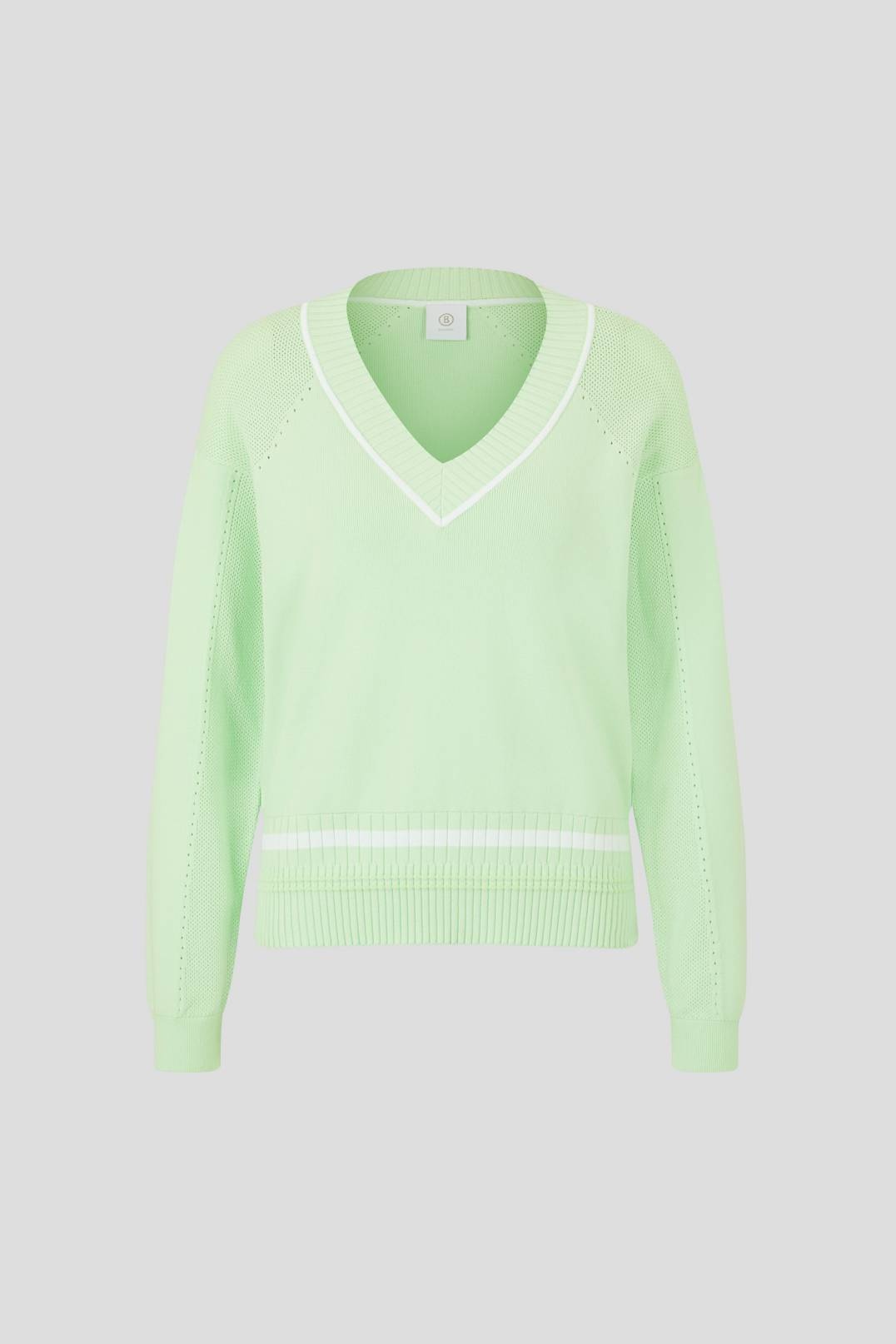 KARI KNIT PULLOVER IN PISTACHIO - 1