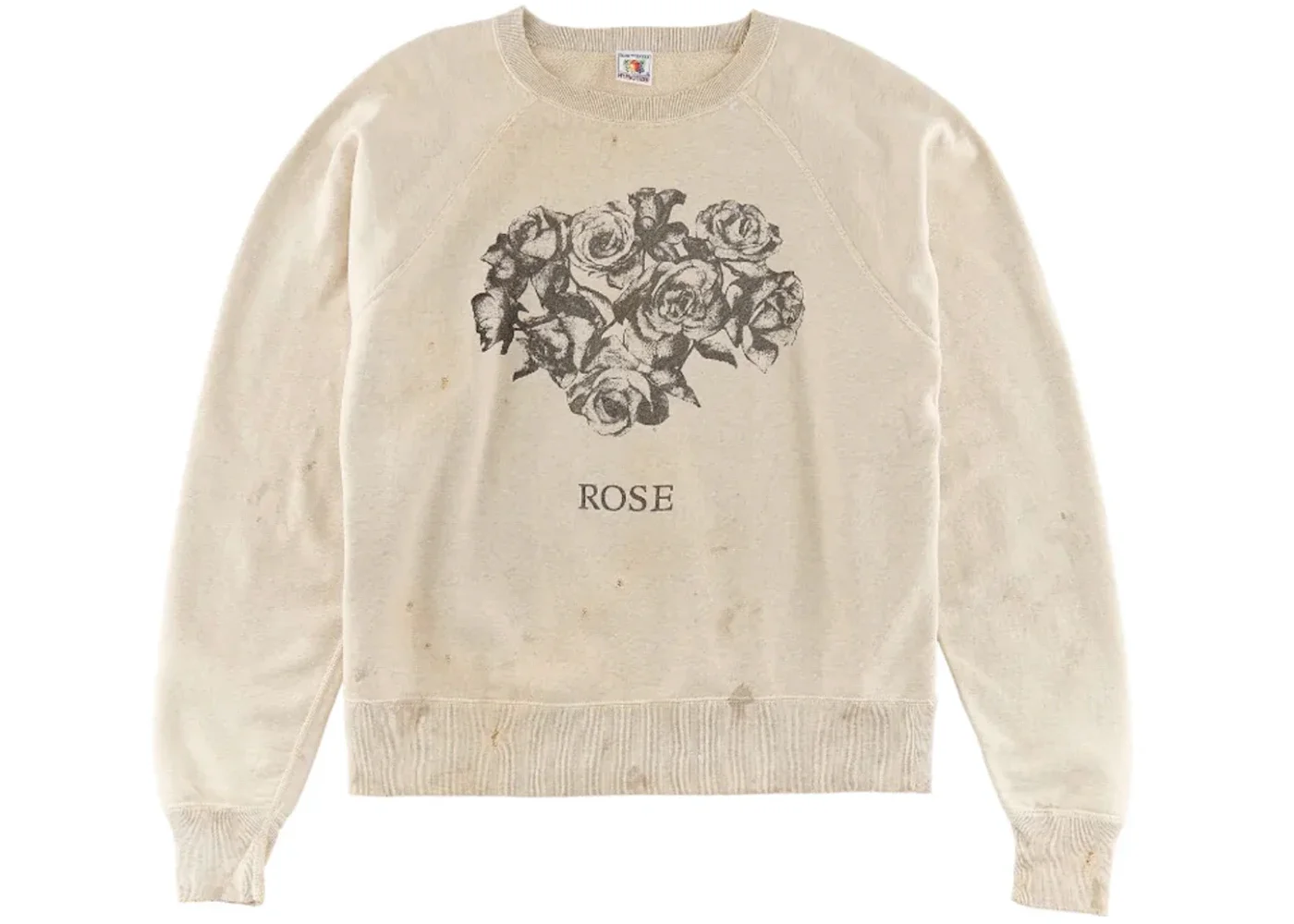 Saint Mxxxxxx Rose Crewneck Vintage Grey - 1