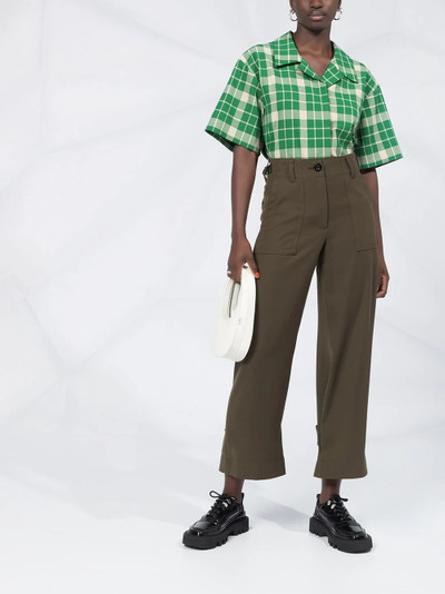 sacai high-waisted cropped trousers outlook