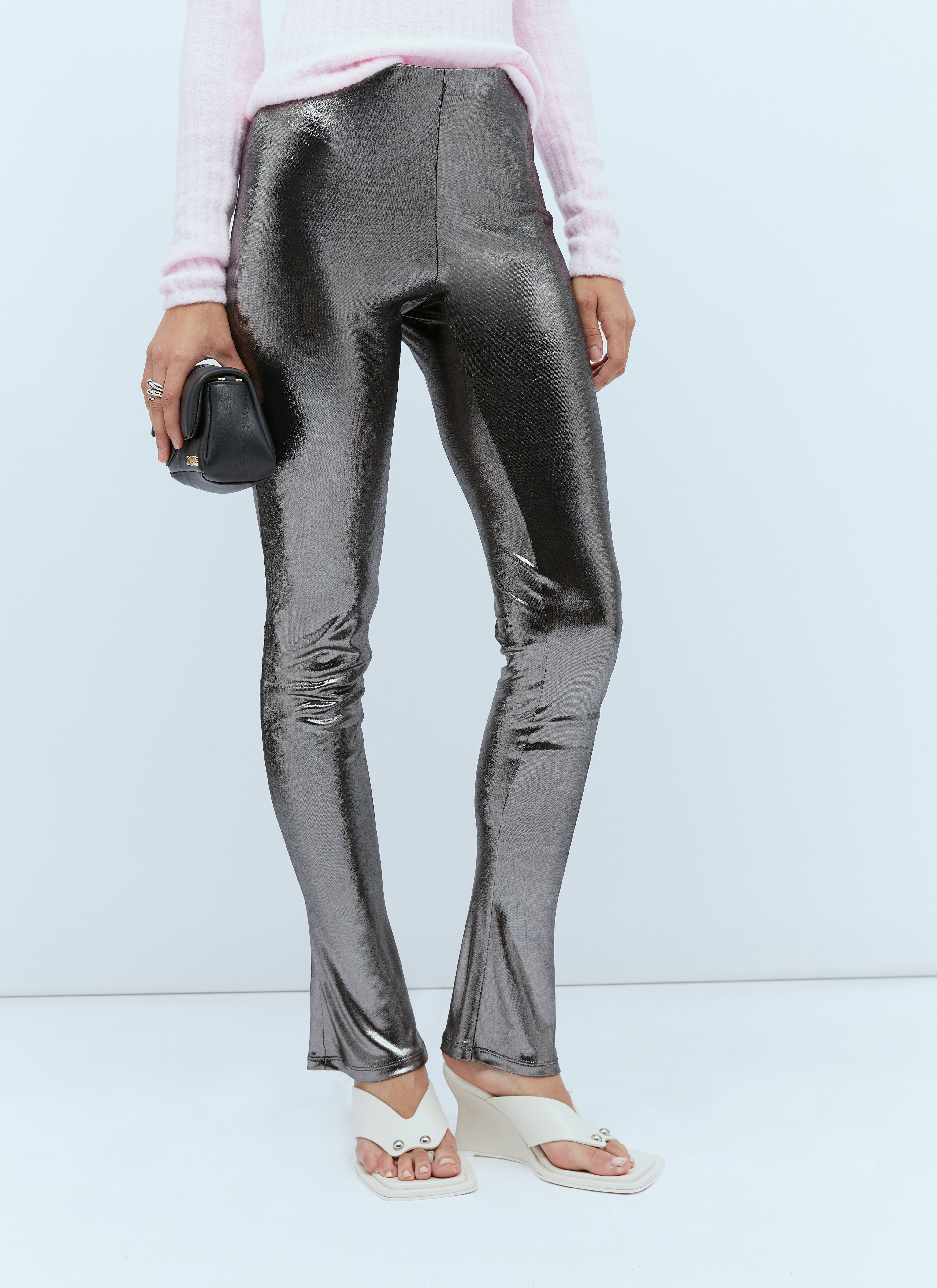 Blumarine Women Metallic Leggings - 2