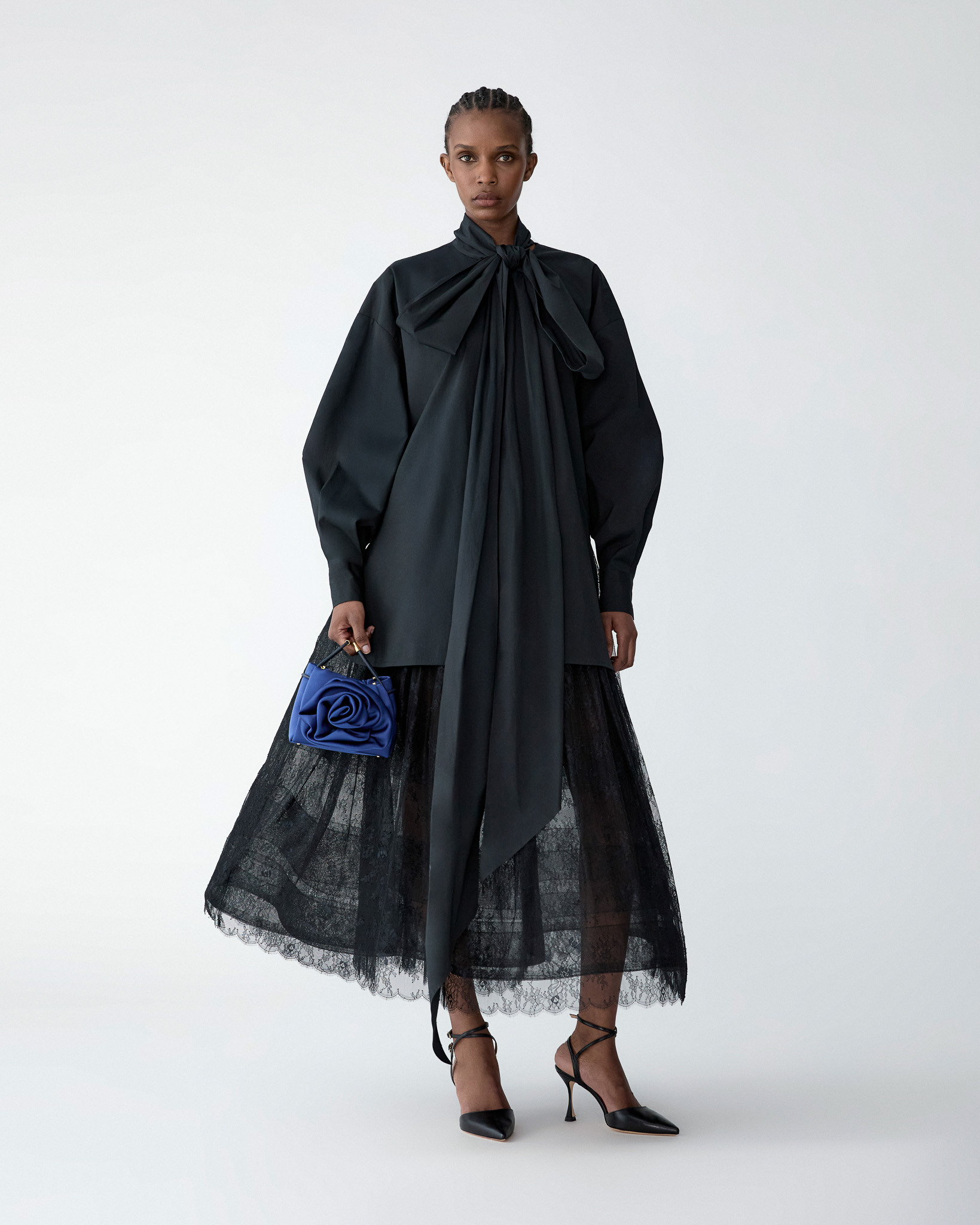 Oversized Bow-Detailed Shirt - 2