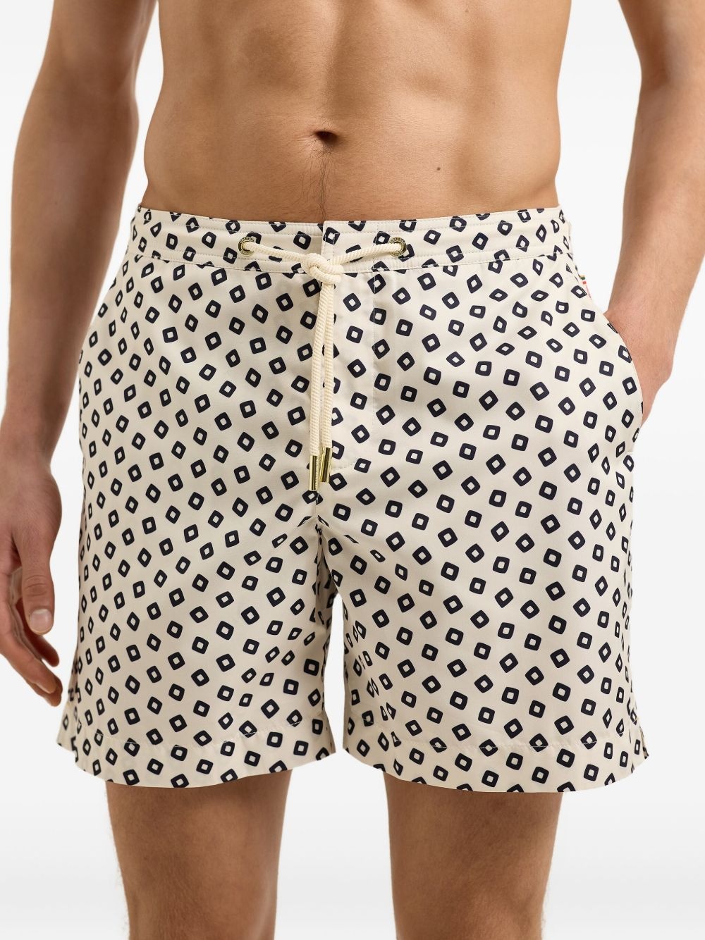 geometric-print swim shorts - 5
