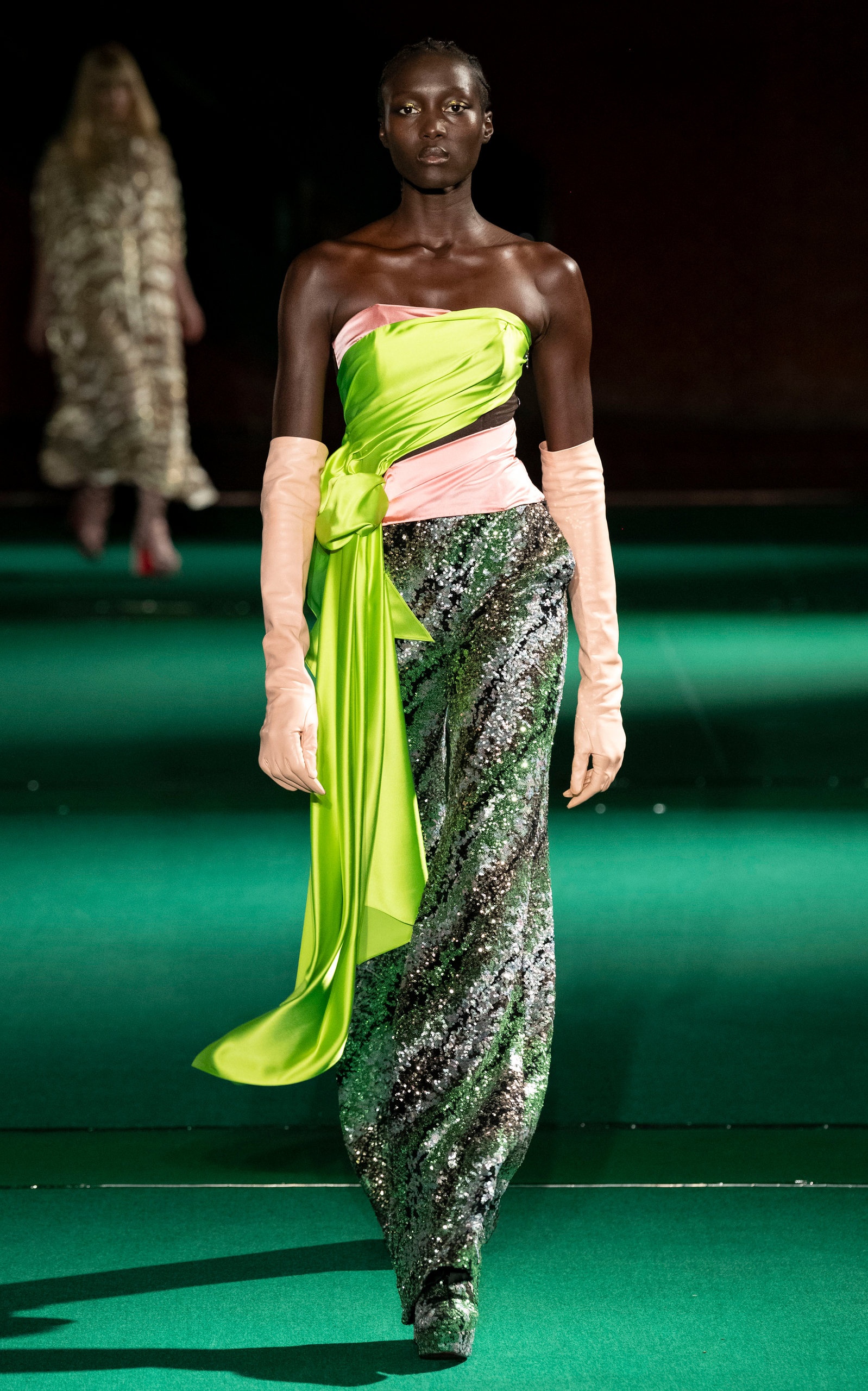 Draped Asymmetric Bustier Top multi - 5