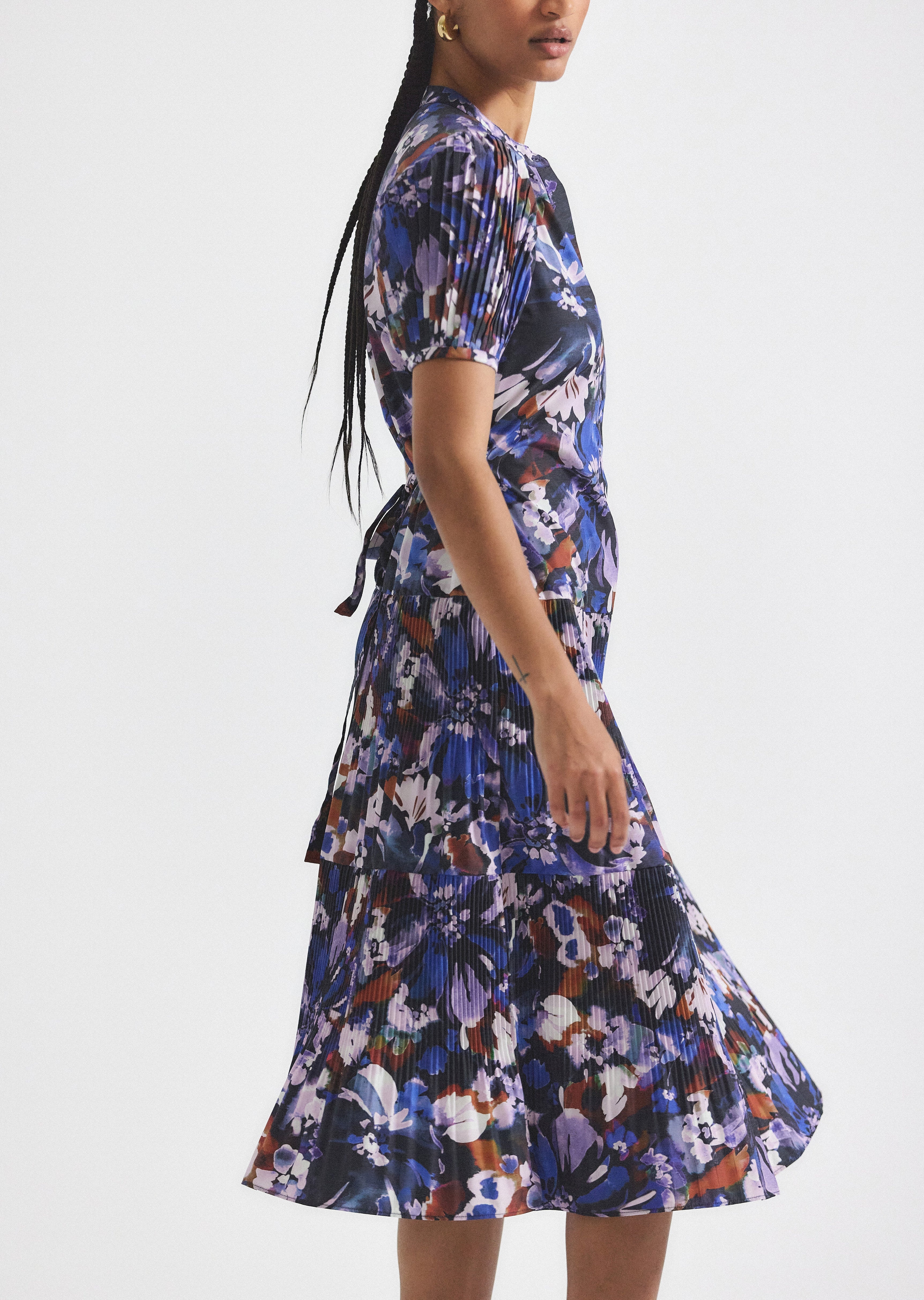 ALEXANDRA PUFF SLEEVE SHIRT MIDI DRESS - 4