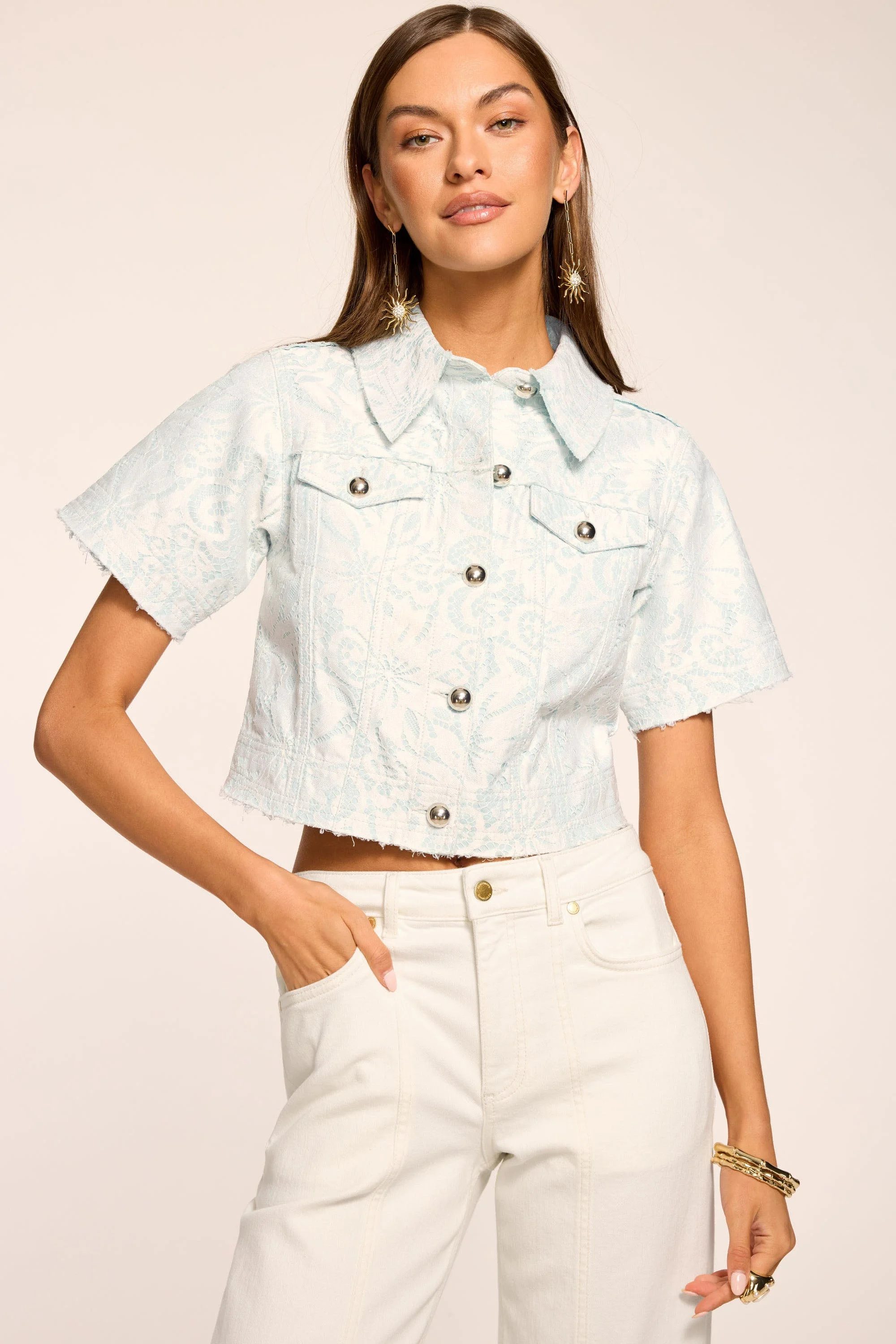 Winnie Lace Cropped Jacket - 1