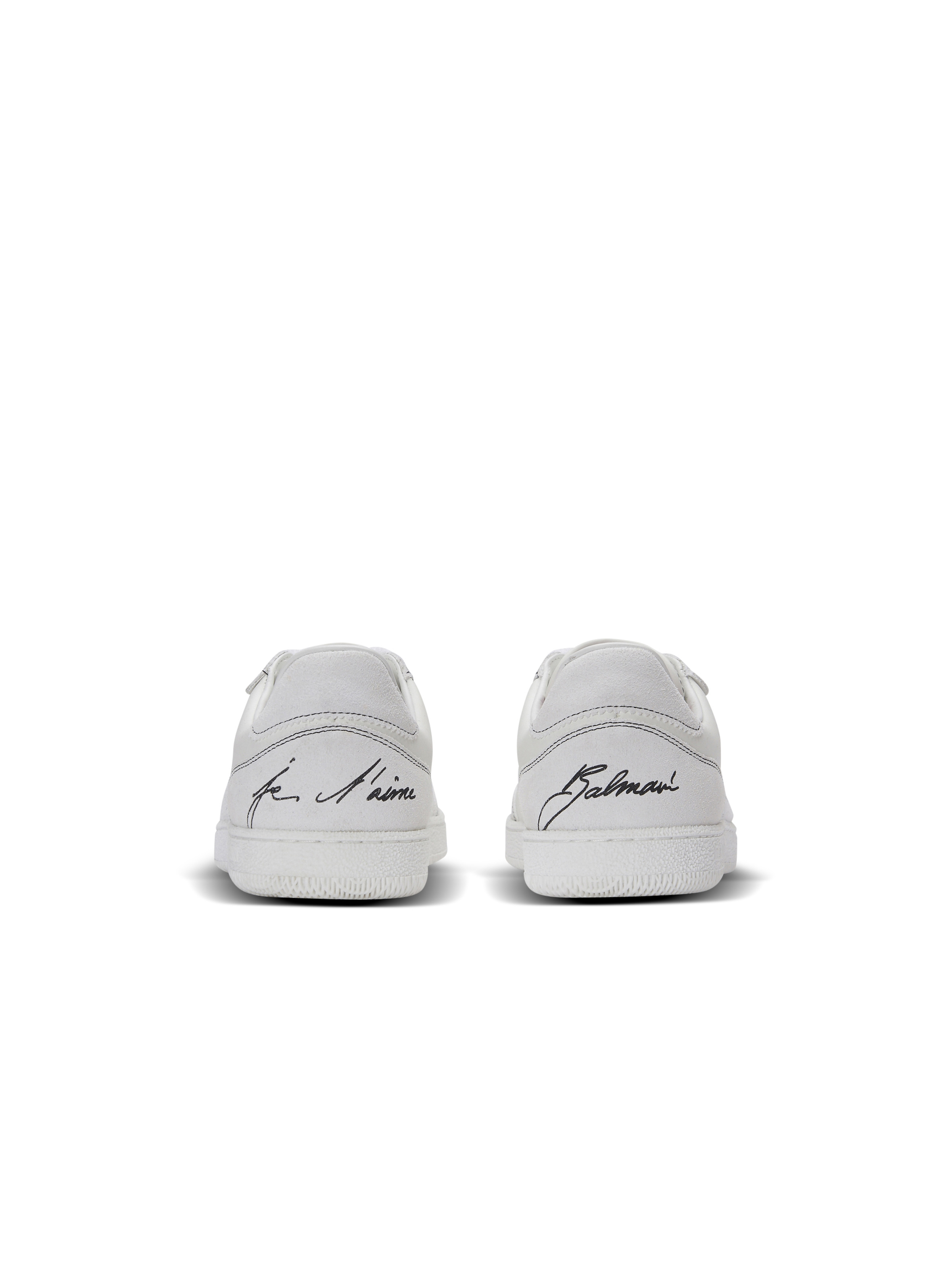 Balmain Swan trainers in calfskin and suede - 5