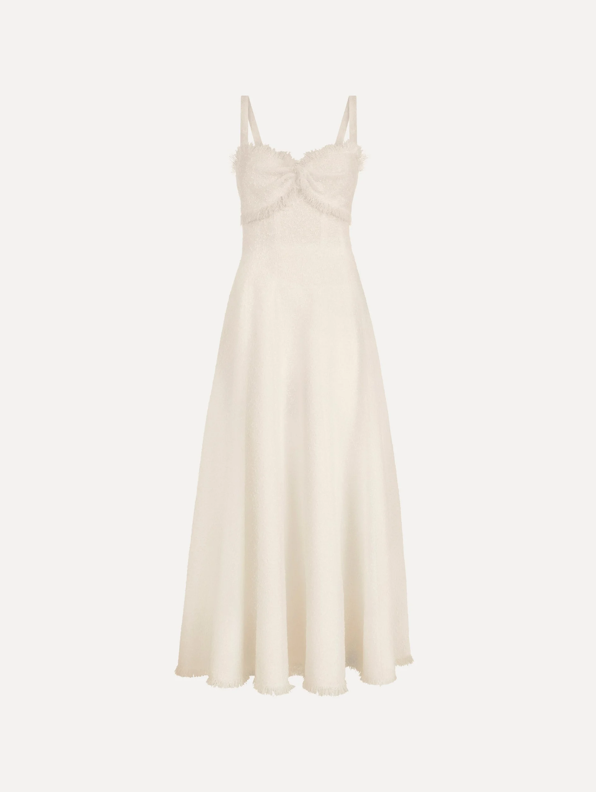 SLUB WOOL TWEED MIDI DRESS - 1