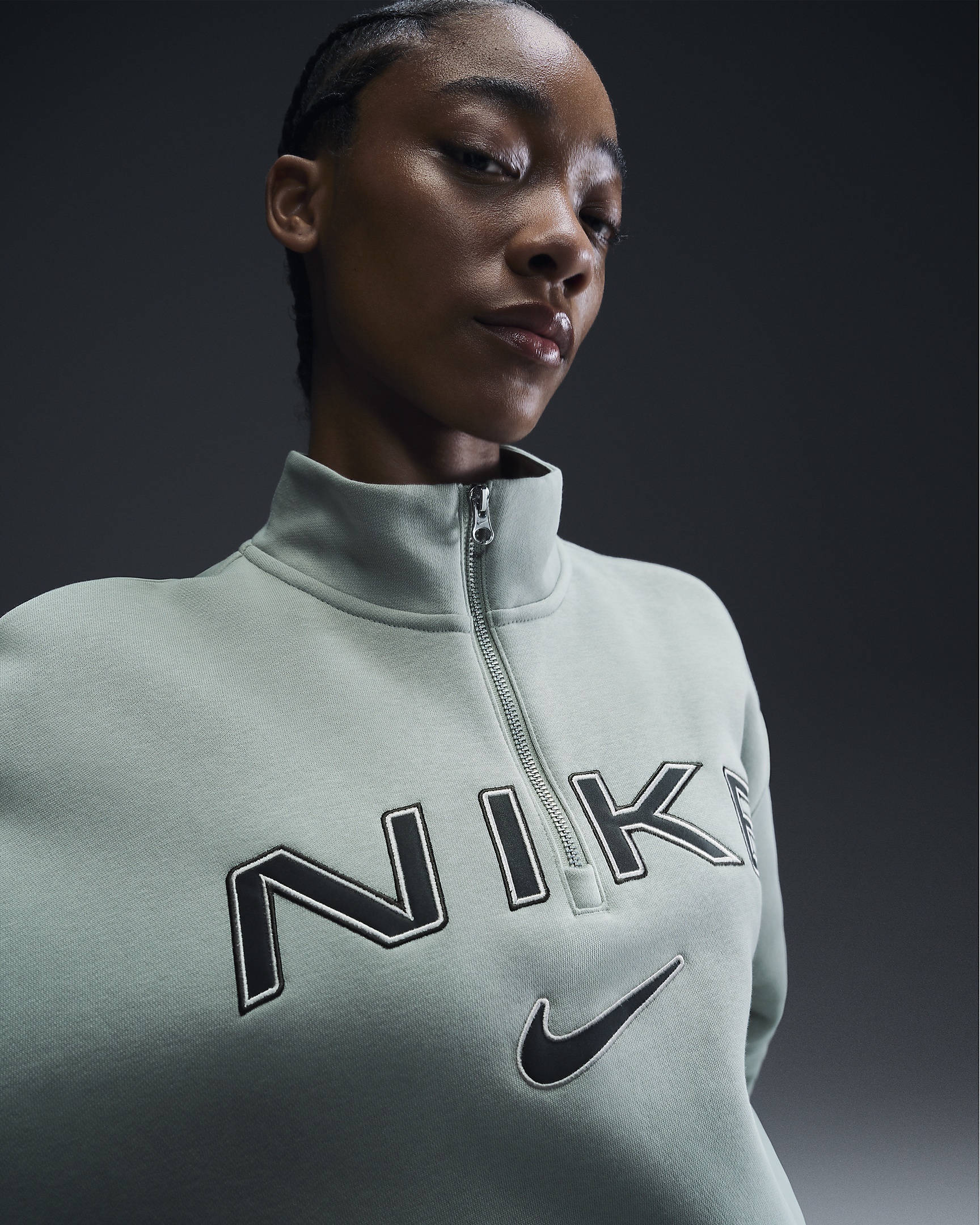 Nike Sportswear Phoenix Fleece Women's Oversized 1/4-Zip Logo Top - 2