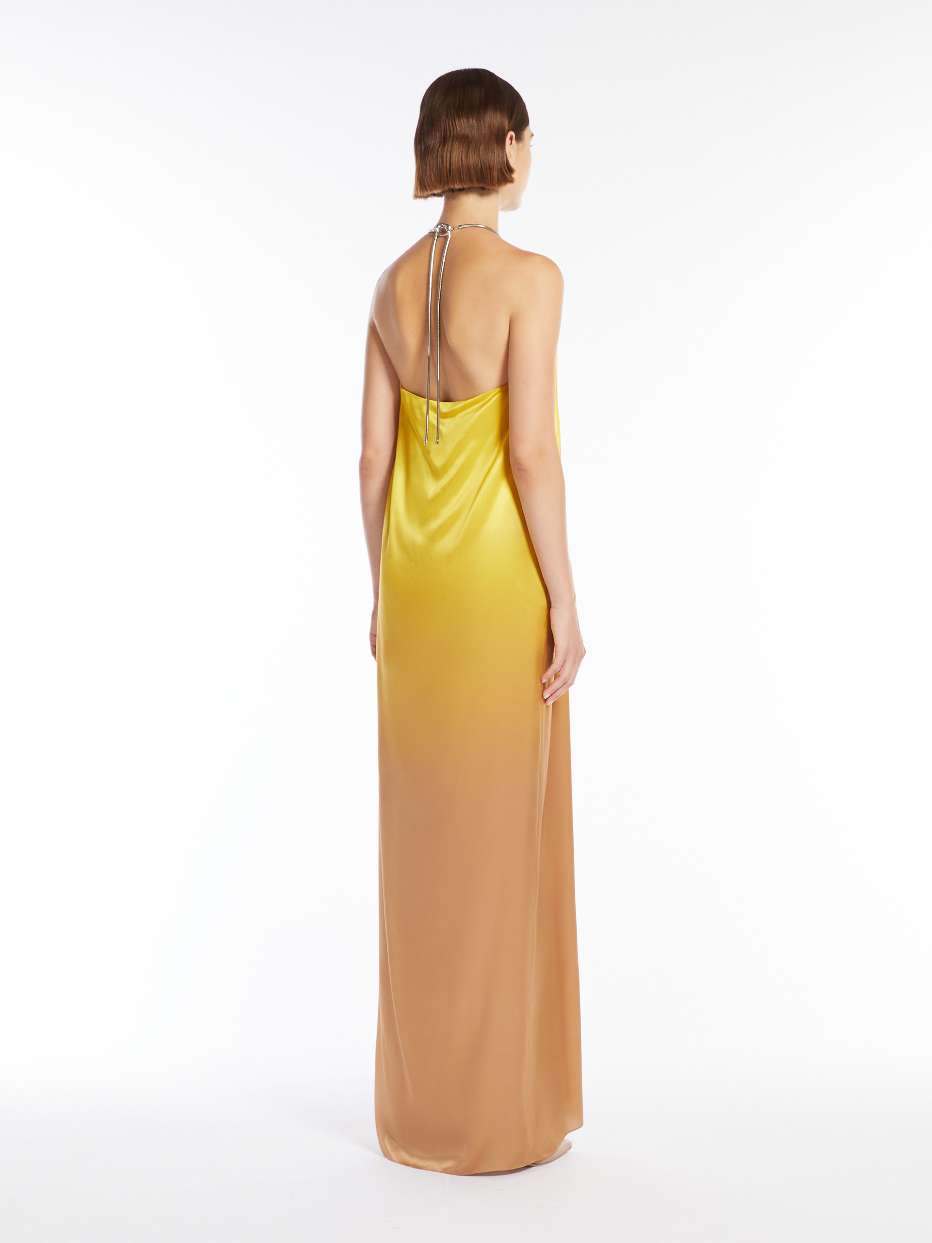 DERUTA Gradient silk satin dress - 4