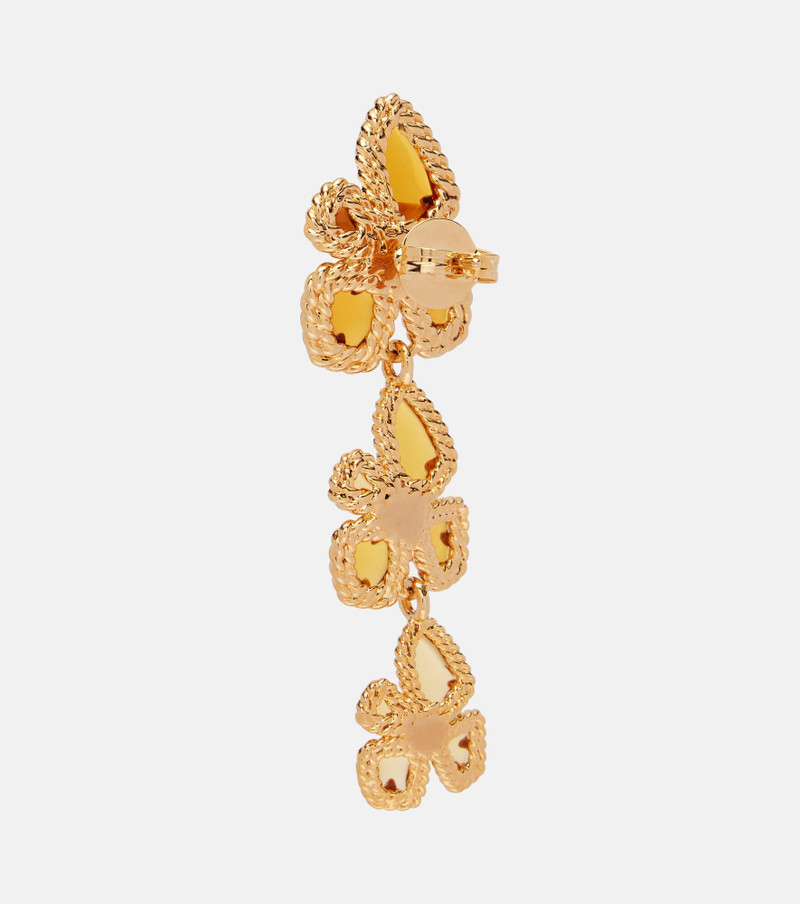 Bloom Large embellished drop earrings 5