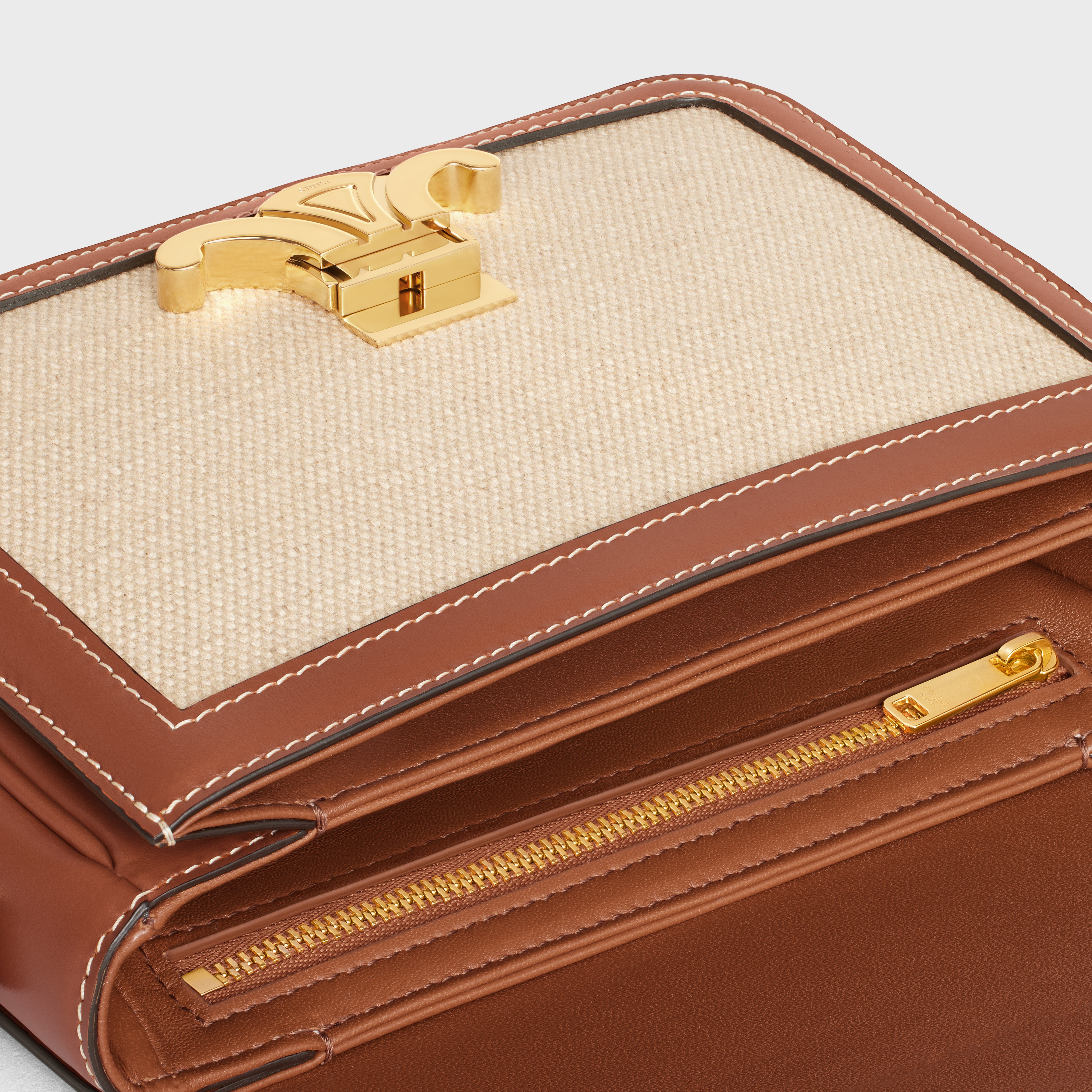 Teen Triomphe Bag in TEXTILE AND CALFSKIN - 4