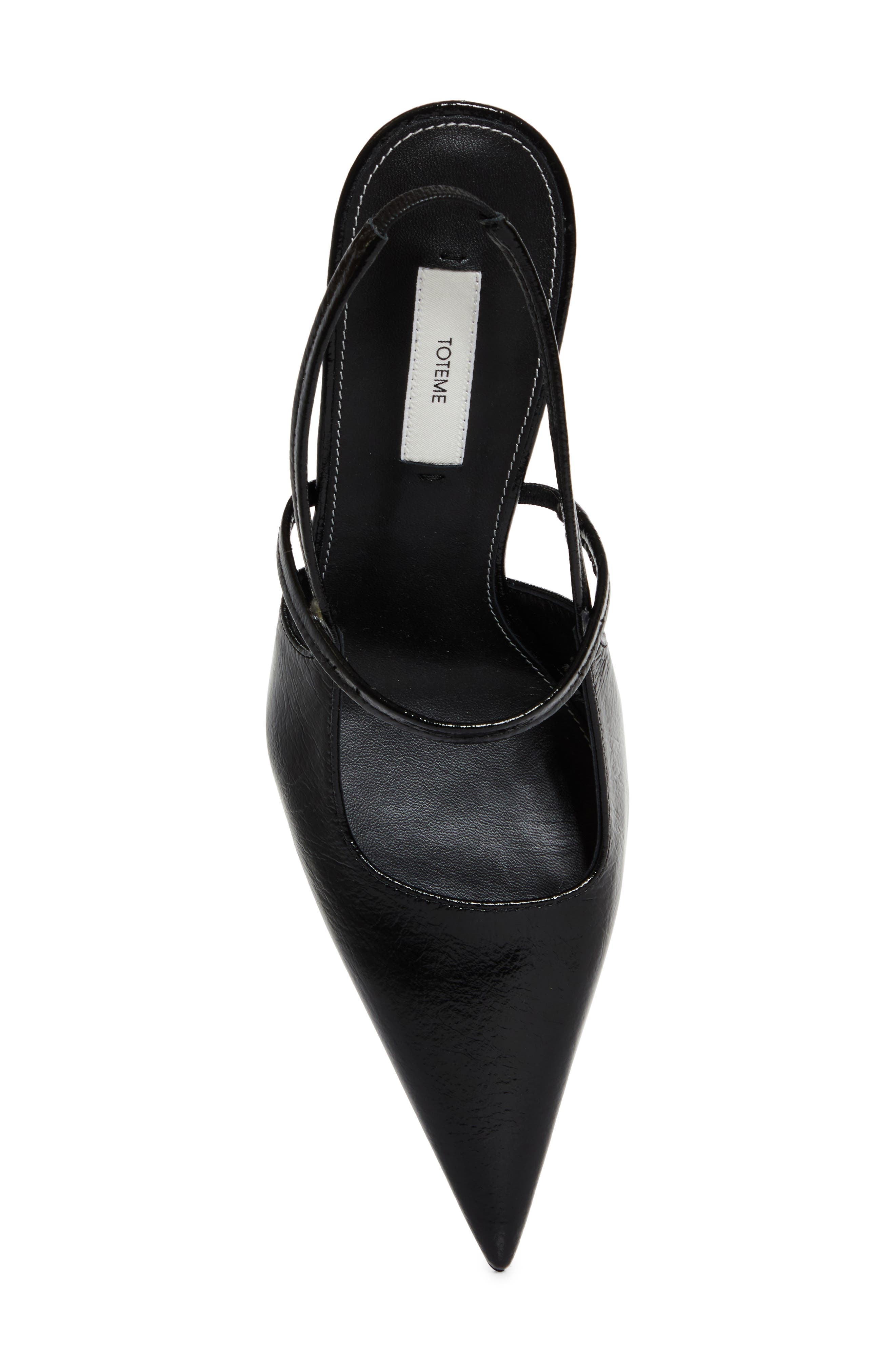 TOTEME Sharp Pointed Toe Slingback Pump in Black at Nordstrom - 5