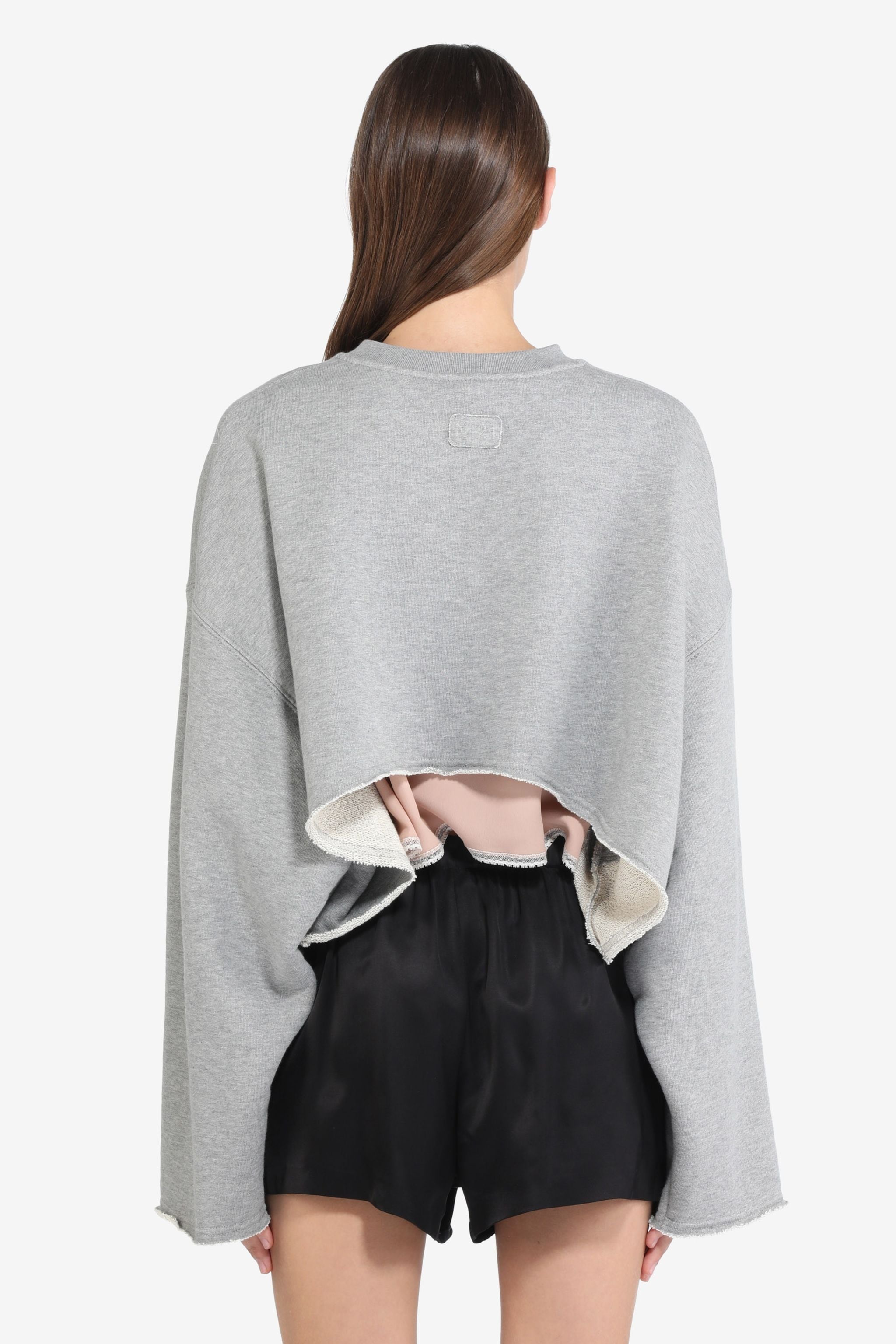 CROPPED COTTON SWEATSHIRT - 2